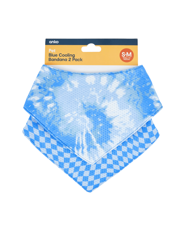 2 Pack Pet Cooling Bandana - Small to Medium, 