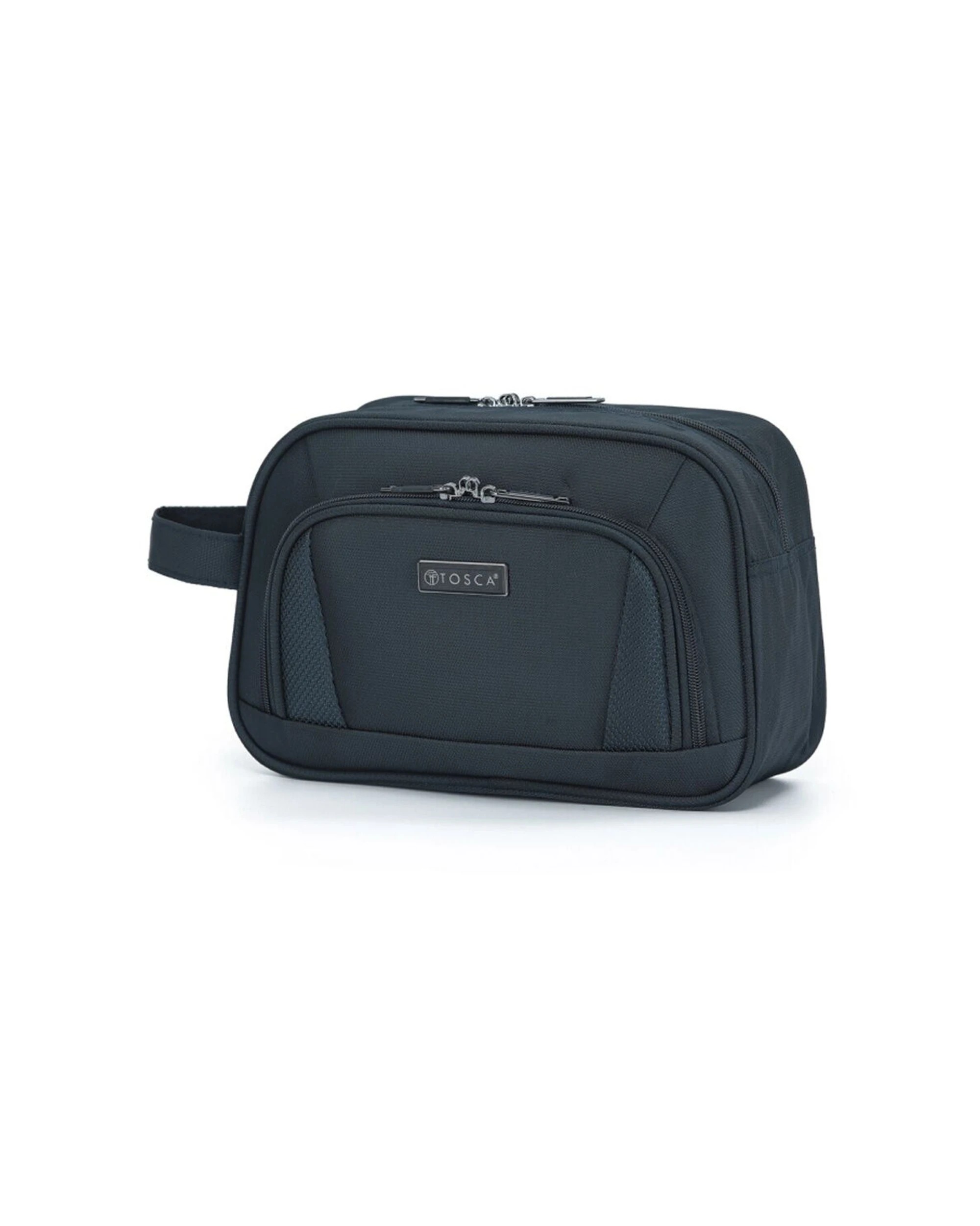 2 Tosca 2Pk Oakmont Wetpack Travel Toiletry Pouch/Bag Wash Bag - Blue, 2 of 3