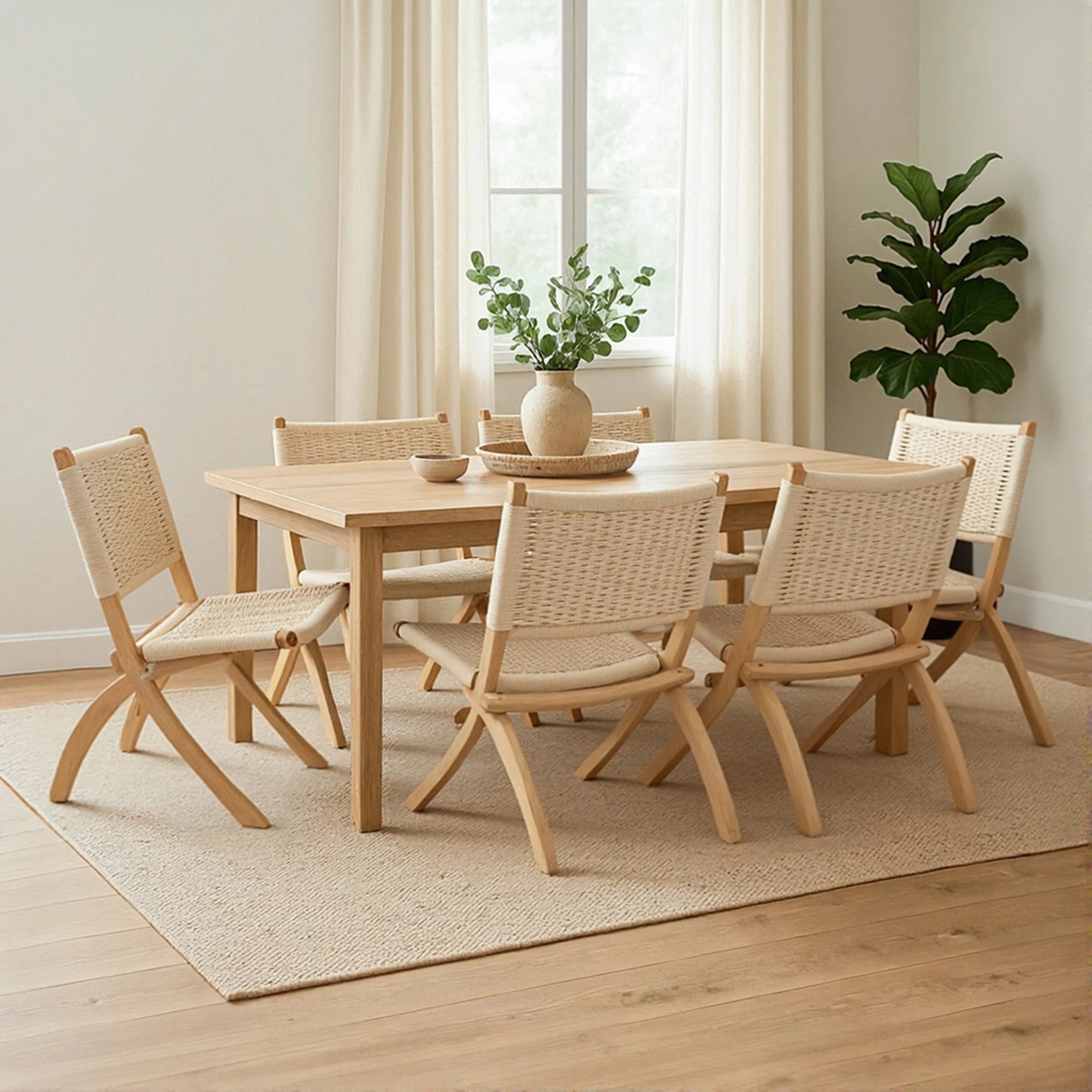 8 Levede 6x Rattan Accent Chair Foldable - Natural, 8 of 8