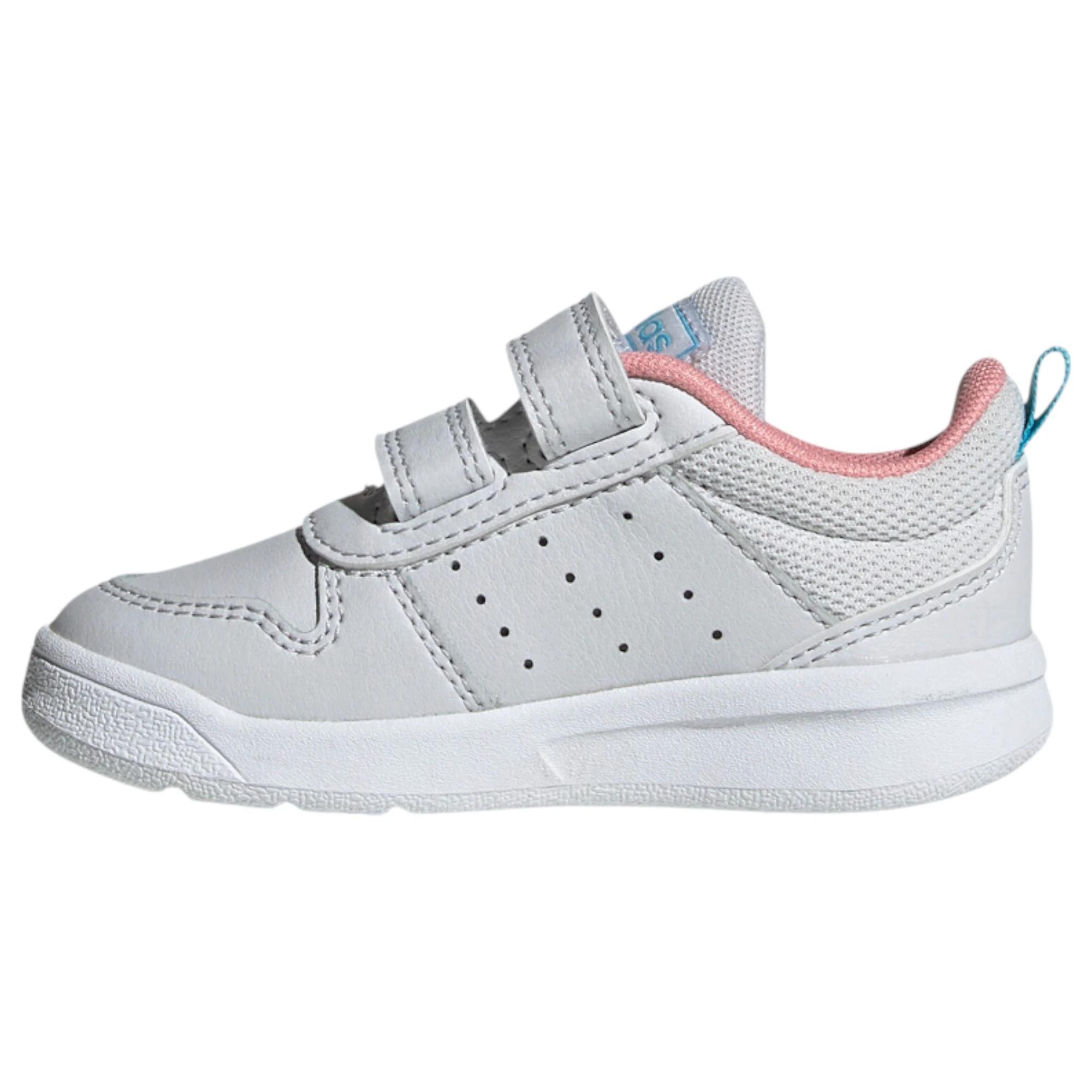 2 Adidas Jr Kids Girls White/Pink Tensaur Infant Shoes WHITE/PINK, 2 of 8