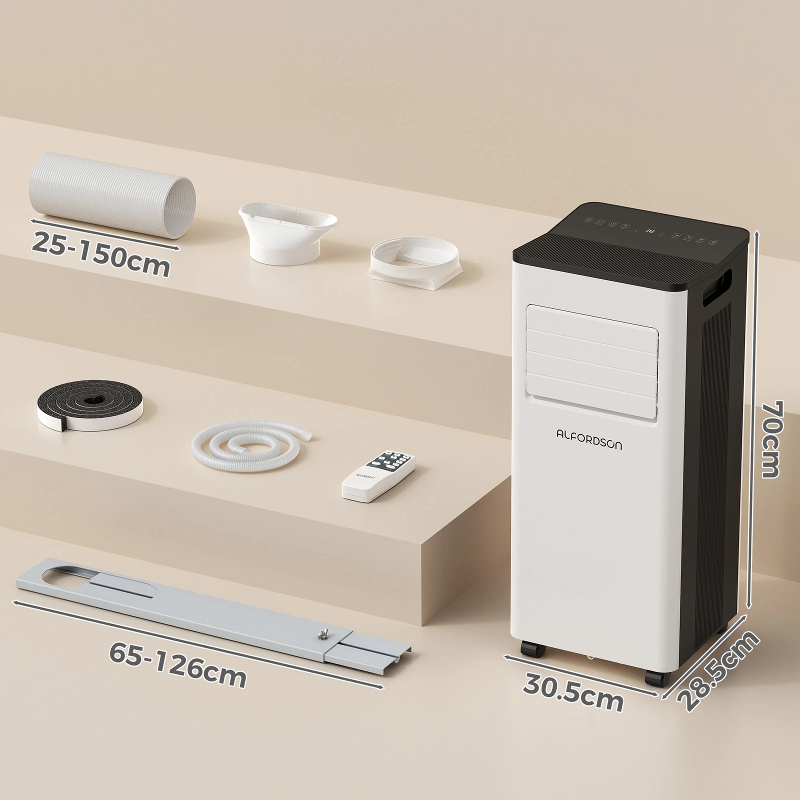 9 Alfordson 7000BTU Portable Air Conditioner - White, 9 of 9