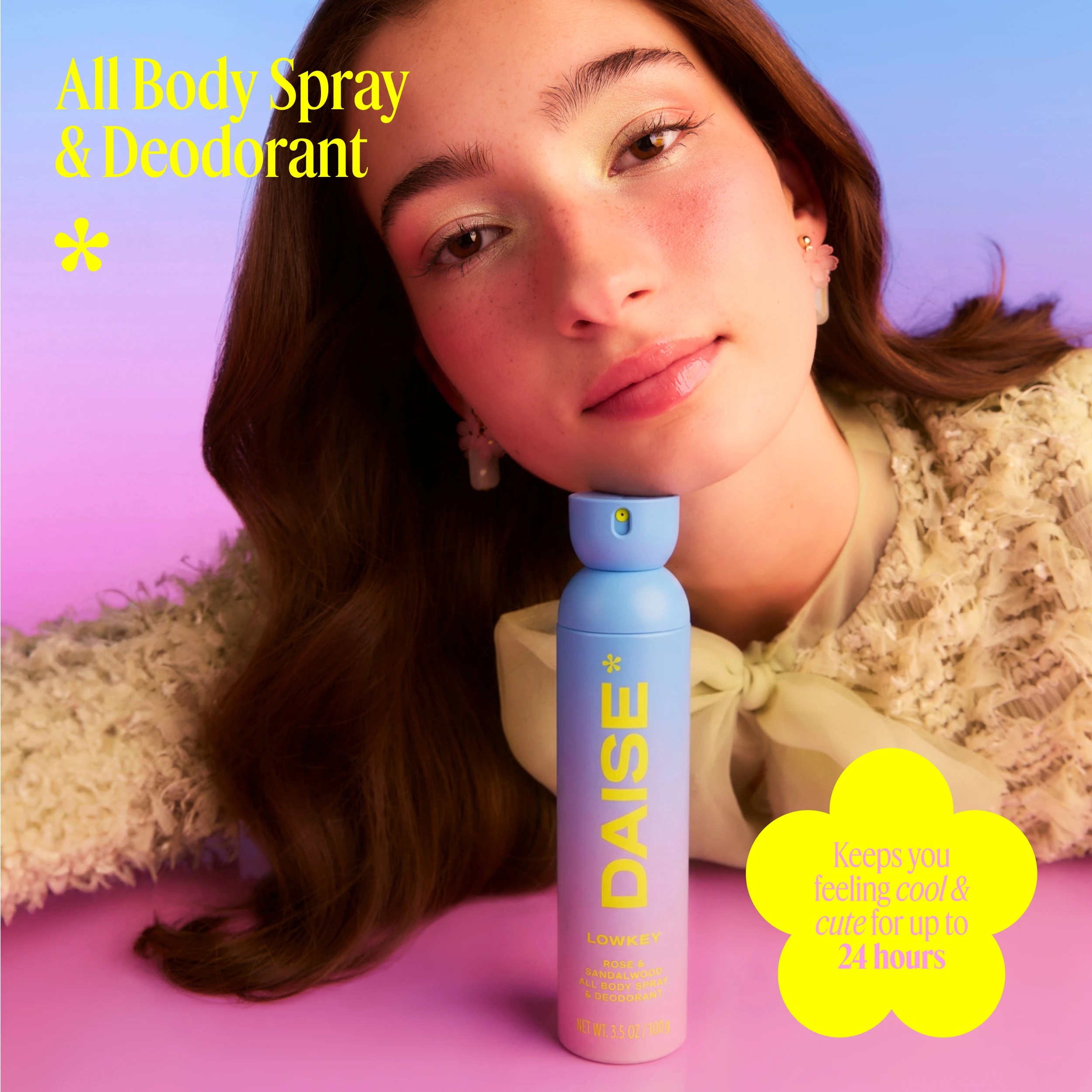 3 DAISE Lowkey All Body Spray and Deodorant 120ml - Rose and Sandalwood Scent, 3 of 8