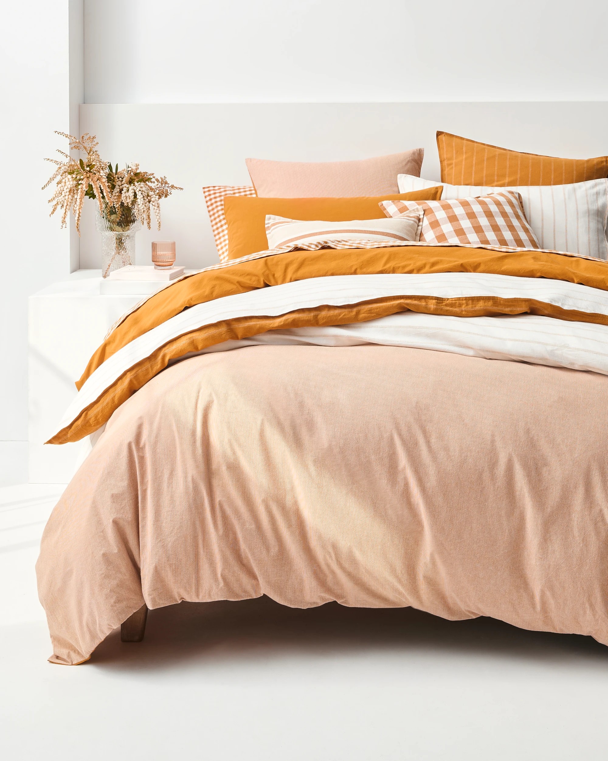 7 Arlo Cotton Stonewash Quilt Cover Set - King Bed - Yellow, 7 of 7
