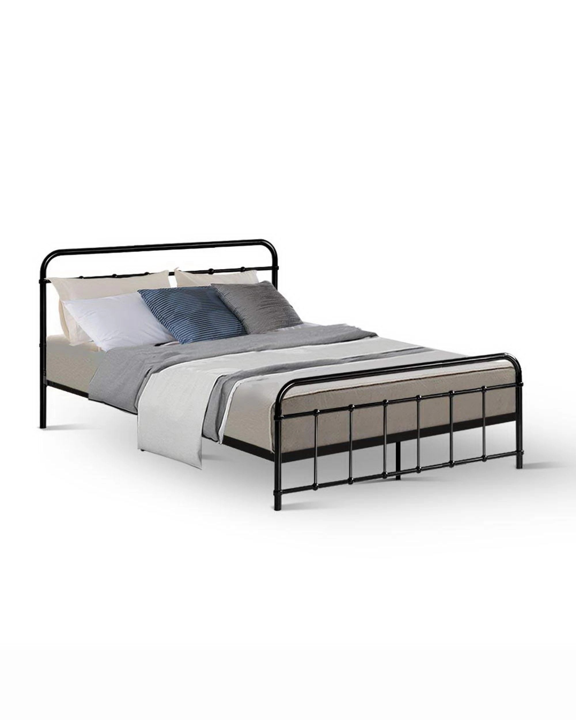1 Artiss Bed Frame Metal Frames Leo - Double
 - Black, 1 of 3