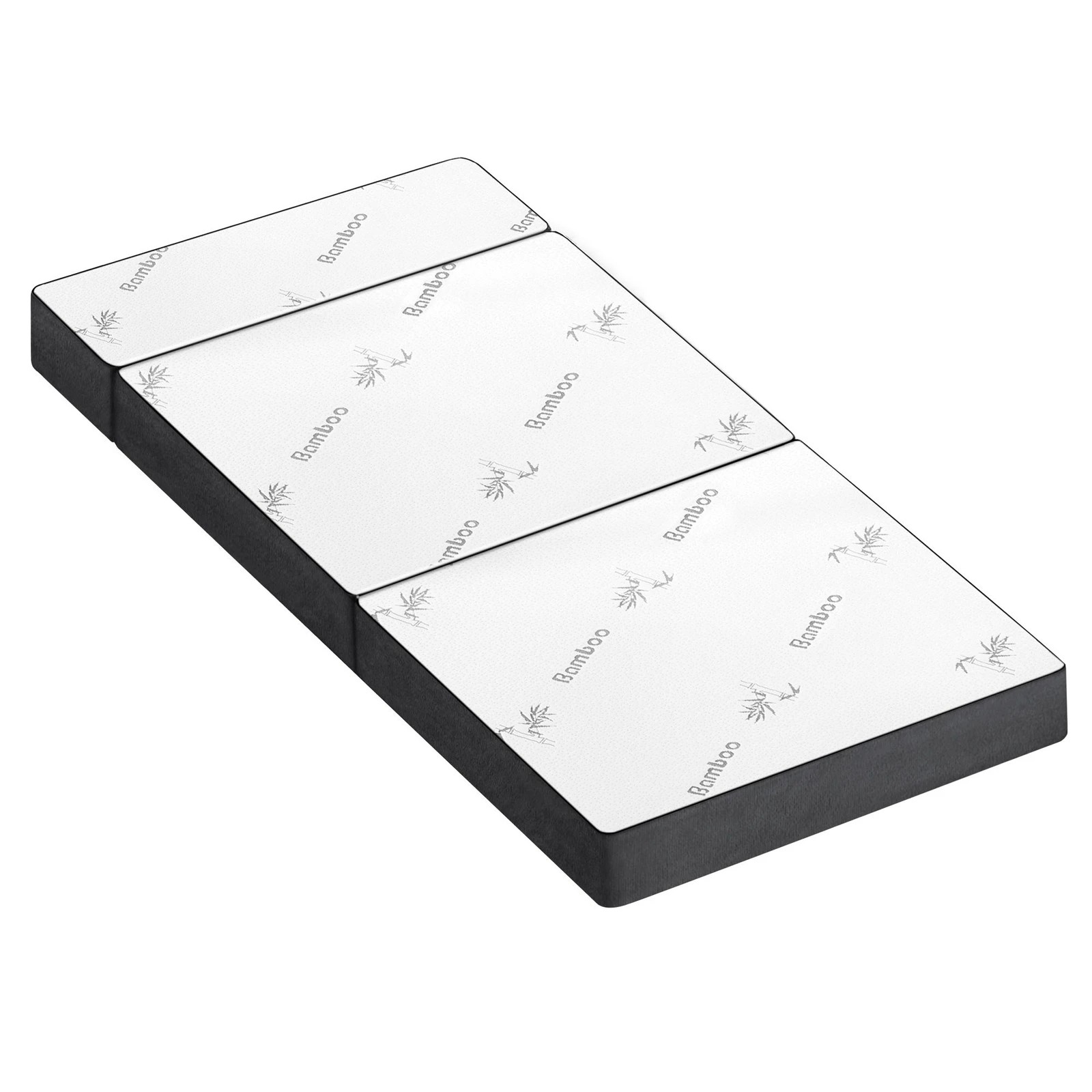 1 Starry Eucalypt Foldable Mattress Folding Foam Bamboo Portable 79X190CM - White, 1 of 4