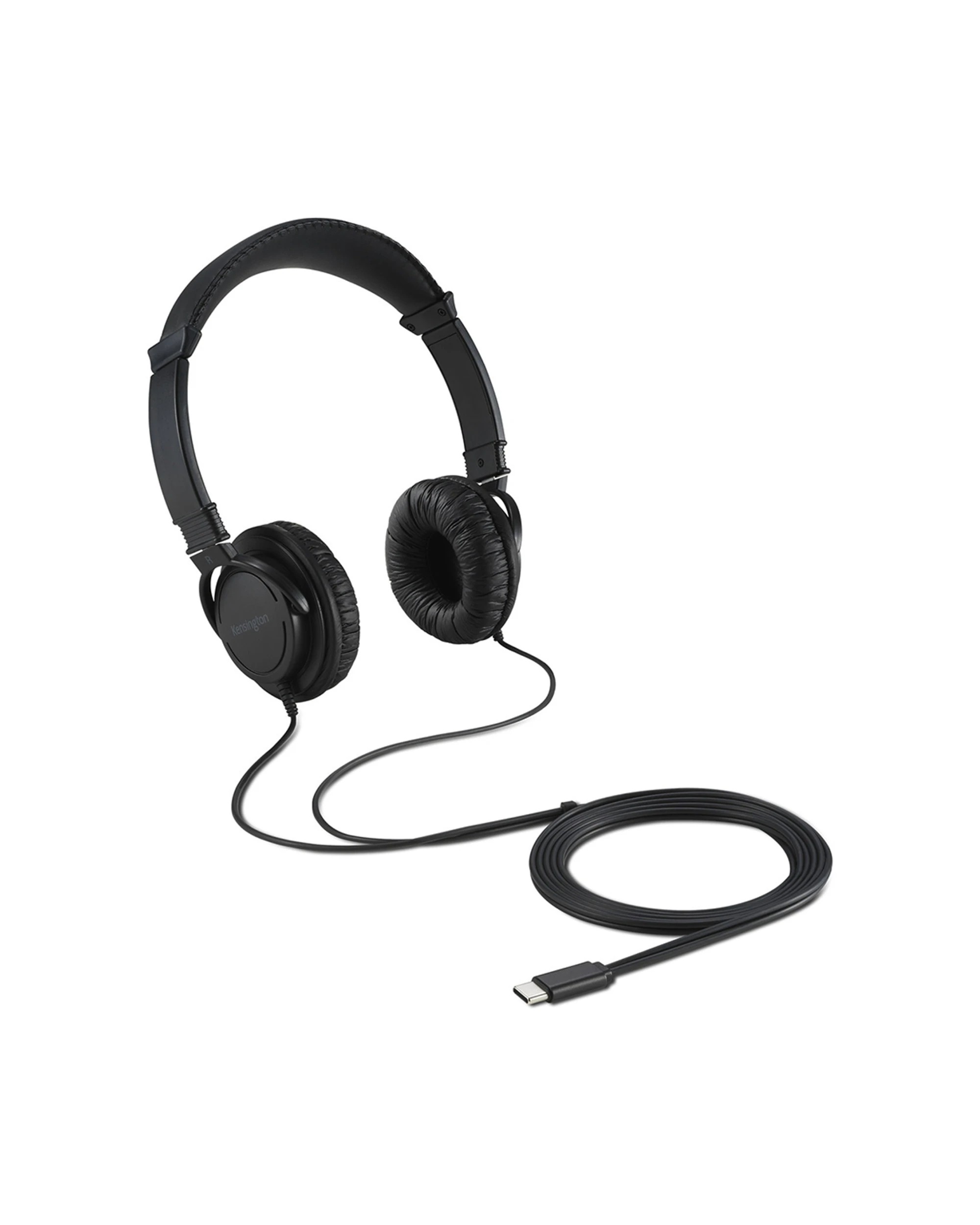 3 Kensington USB-C Headphones Multi-Device Headset Safe Listening 6-Foot Cord - Black, 3 of 8