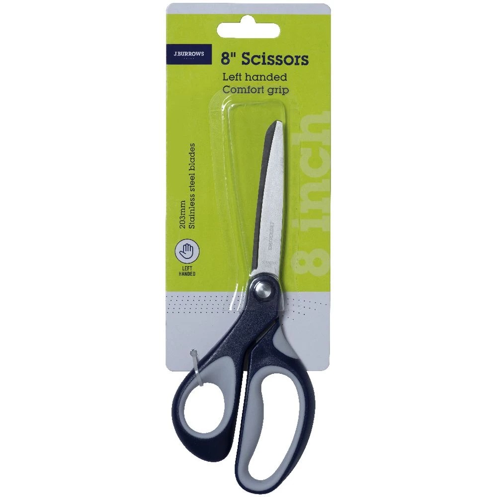 3 J.Burrows Comfort Grip Scissors Left Handed 8"/203mm, 3 of 3