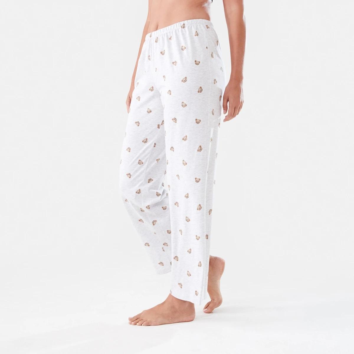 2 Print Knit Pants TEDDY BEAR WHITE MARLE, 2 of 4