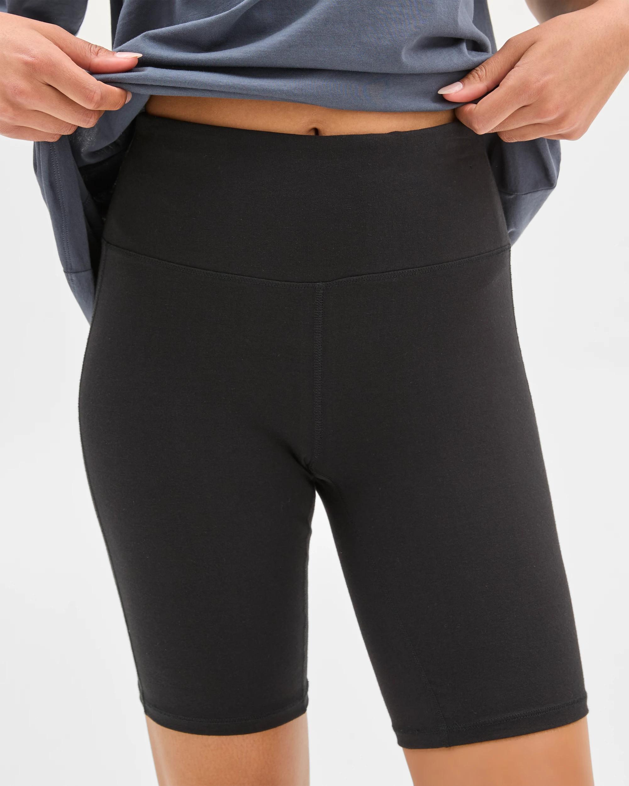 4 Target Active Australian Cotton Blend Long Length Bike Shorts BLACK, 4 of 6