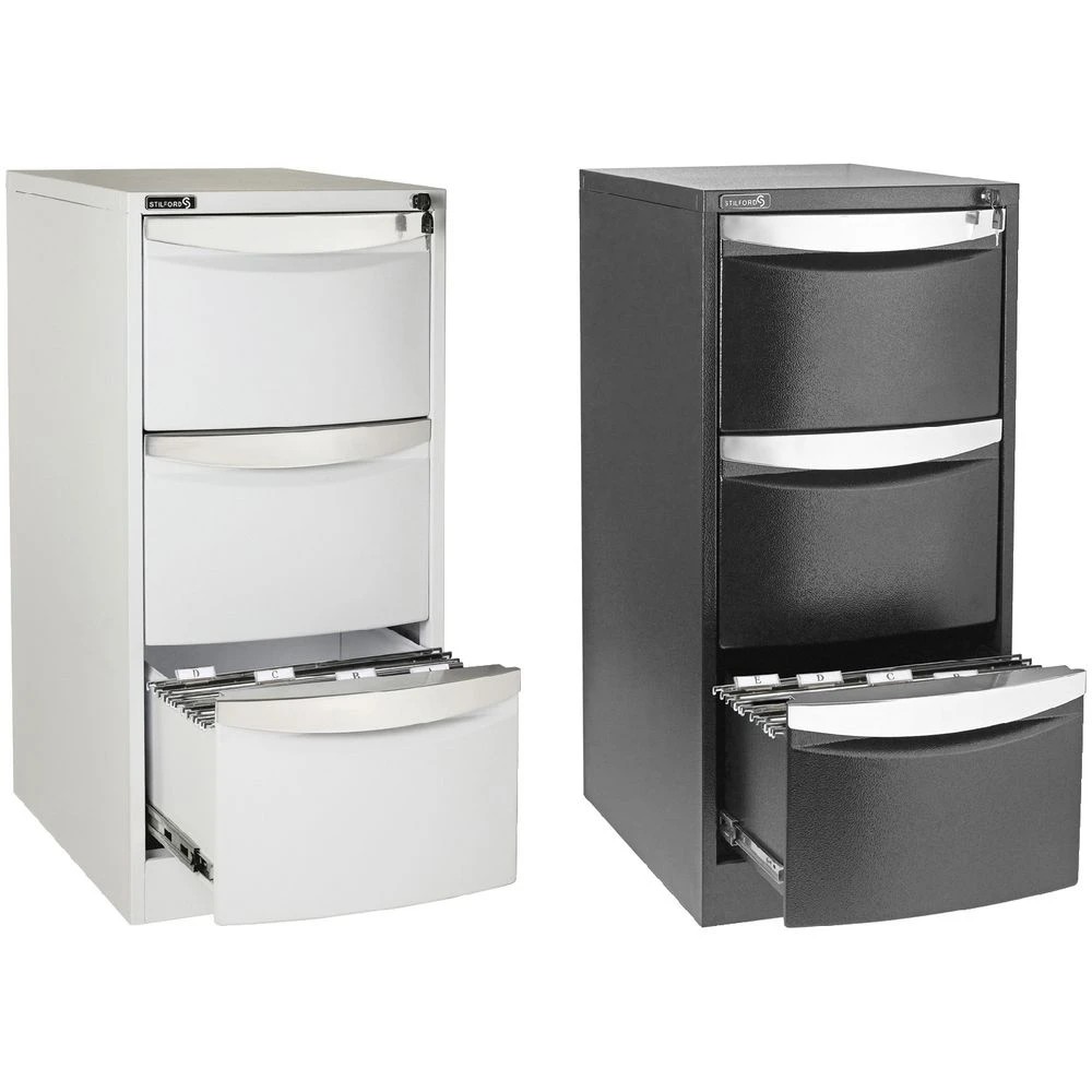 2 Stilford 3 Drawer Filing Cabinet Graphite Cabinets Filing Drawer Cabinets, 2 of 3