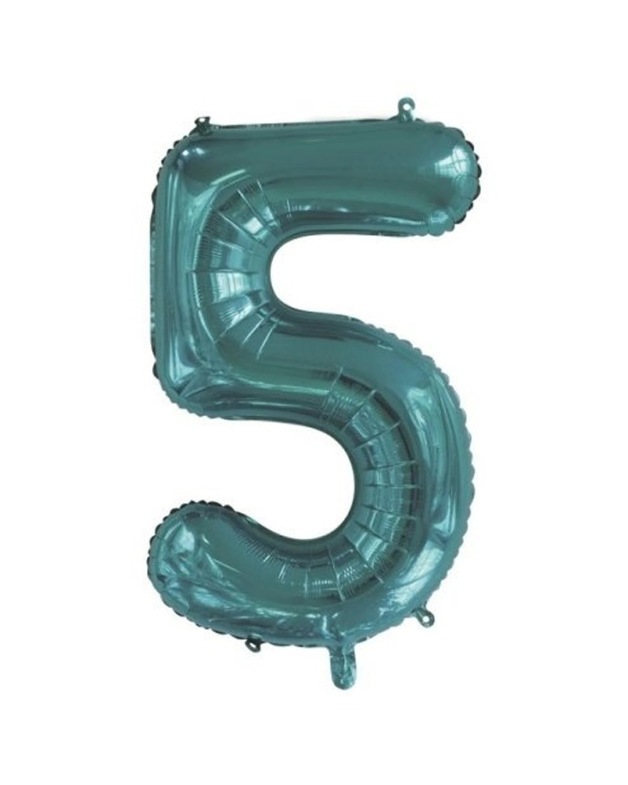 1 Alpen Decrotex Foil Balloon Number 5 Party Decoration 34 Inches Teal - Blue, 1 of 1
