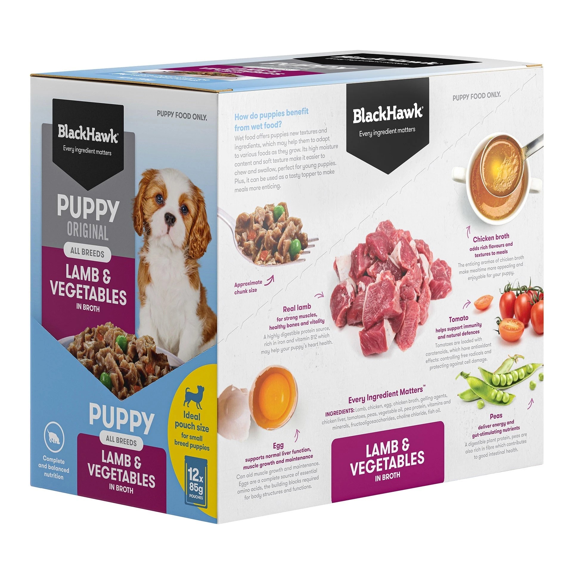 2 Black Hawk Puppy Lamb & Vegetables 85g 12pk, 2 of 2