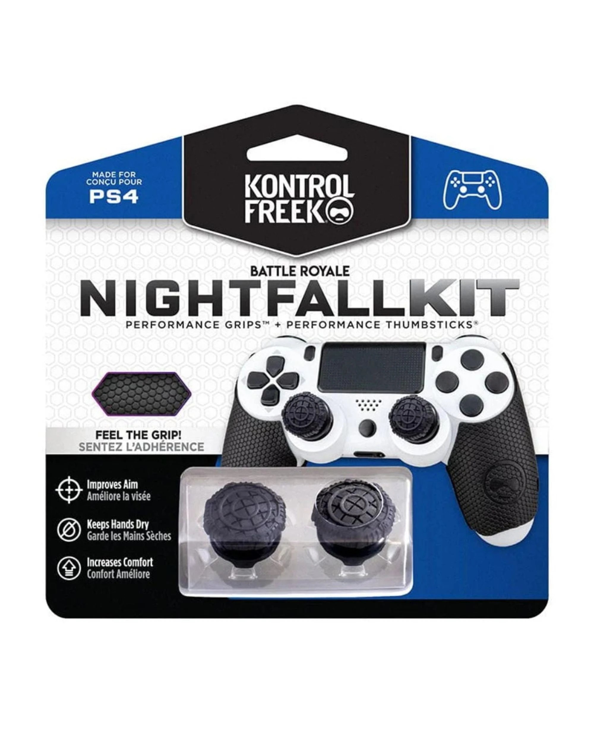 1 KontrolFreek Battle Royale Nightfall Performance Kit for PS4 - Black, 1 of 2