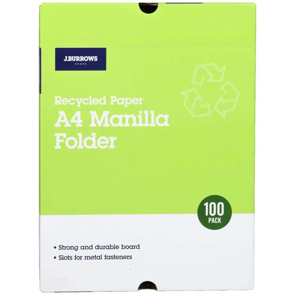 2 J.Burrows A4 Manila Folders 100 Pack Buff, 2 of 2