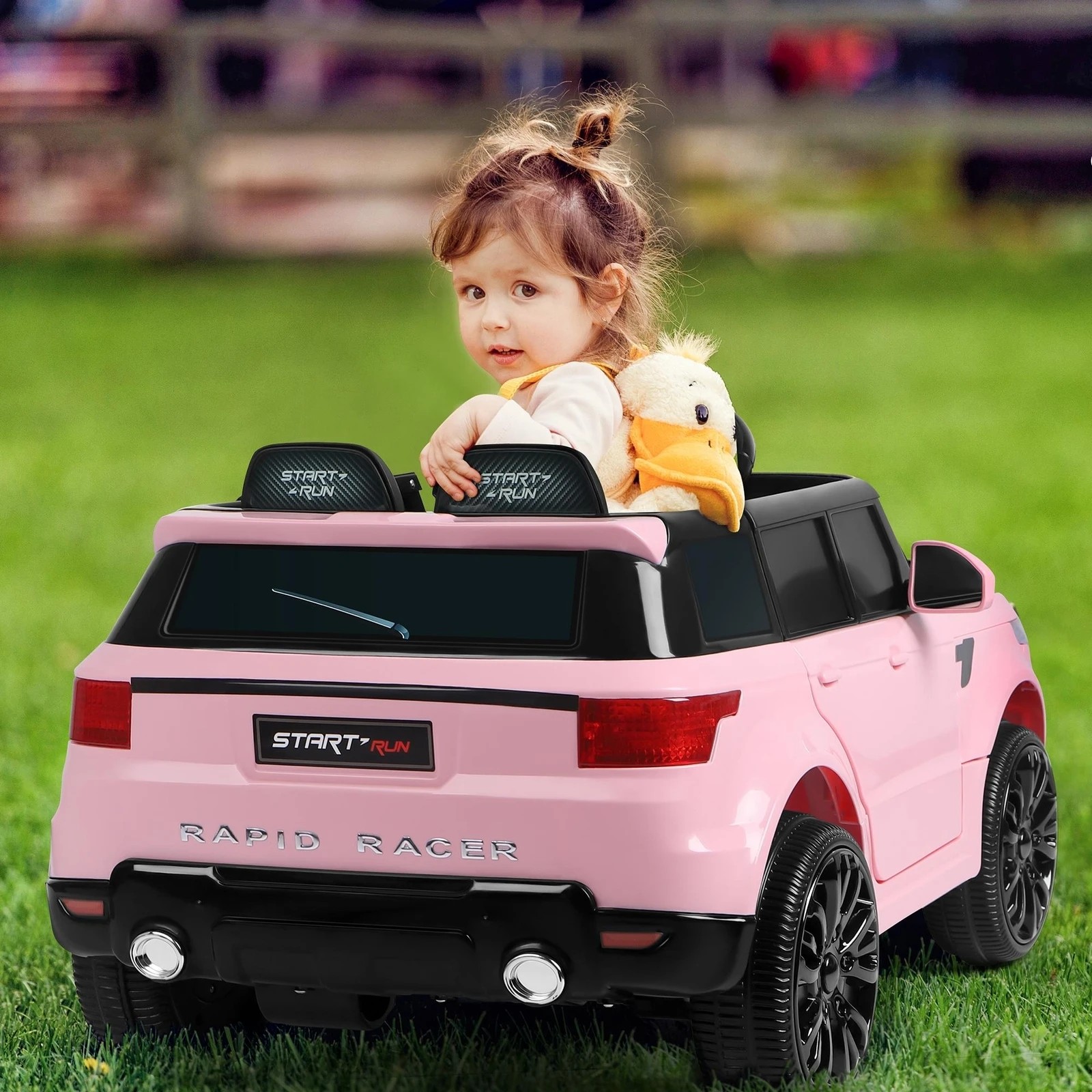 5 Alfordson Kids Ride On Car 12V Eletric Motor Remote Car Toy MP3 LED Light - Pink, 5 of 10