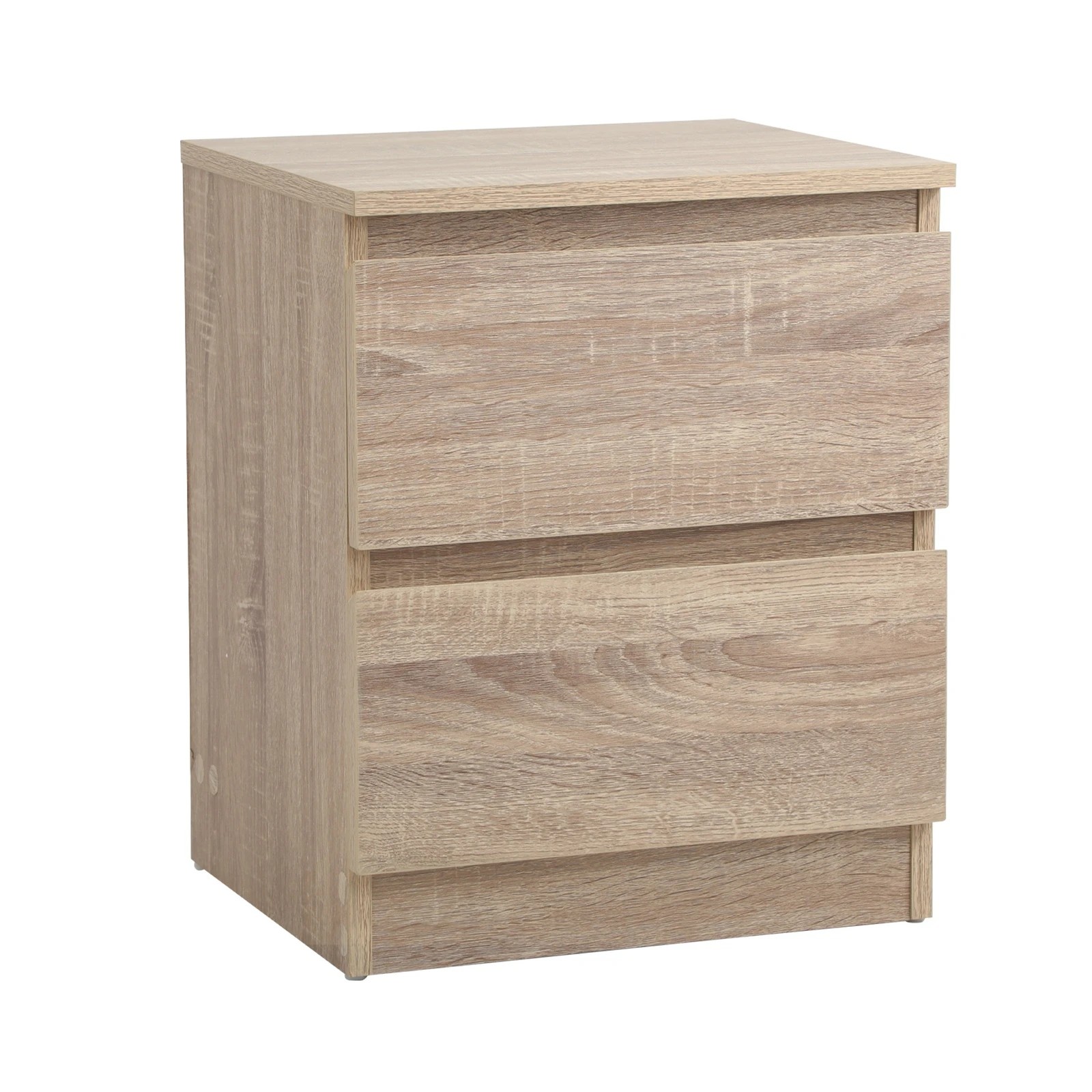 6 Oikiture Bedside Table Nightstand 2 Drawers Side End Table Storage Cabinet
 - Natural, 6 of 10