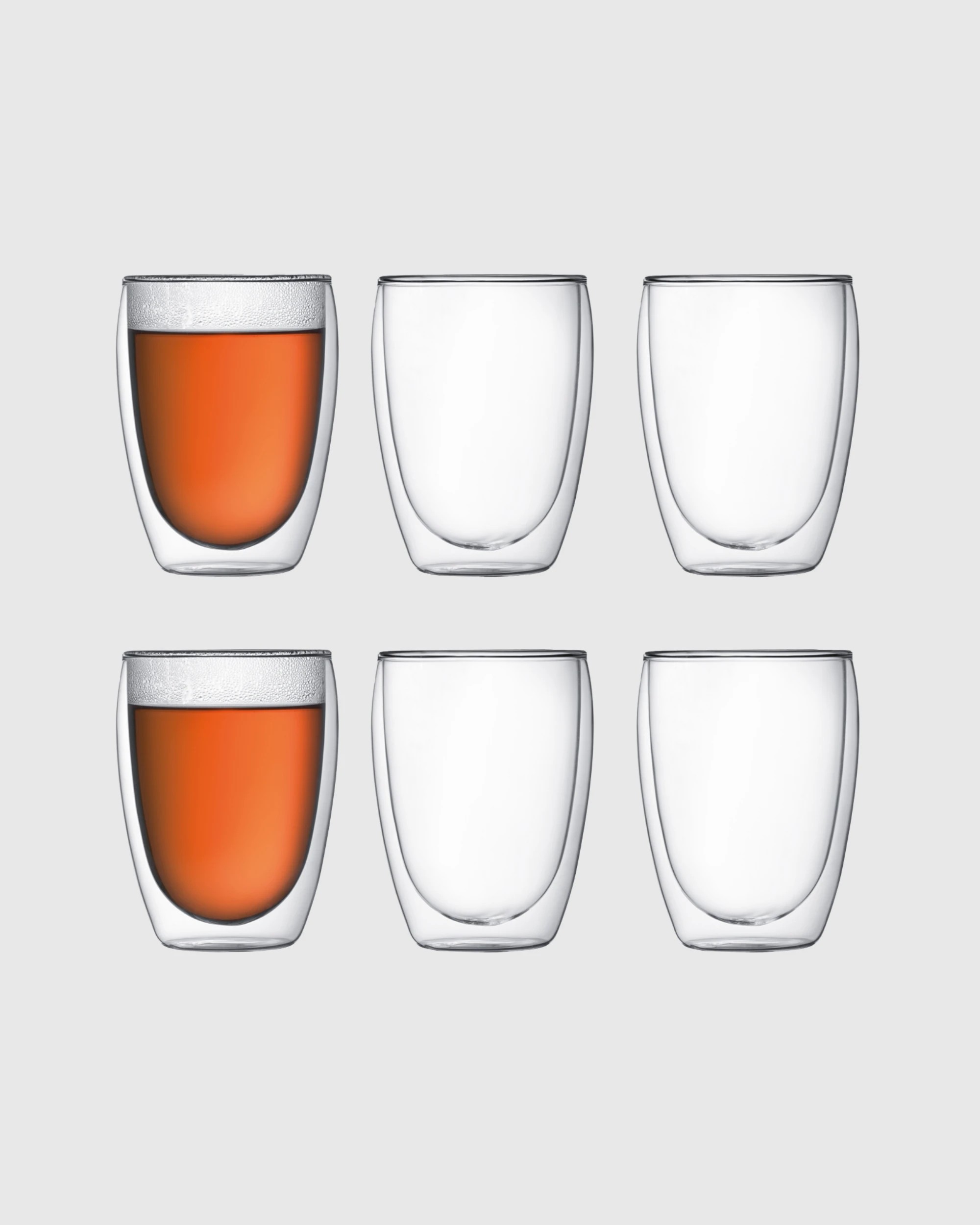 2 Bodum Medium 355ml Pavina Double Wall 6pc Glass Set - Clear, 2 of 4