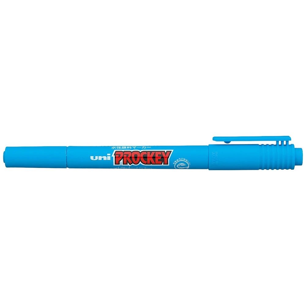 1 Uni-ball Prockey Dual Permanent Marker Fine Light Blue, 1 of 2