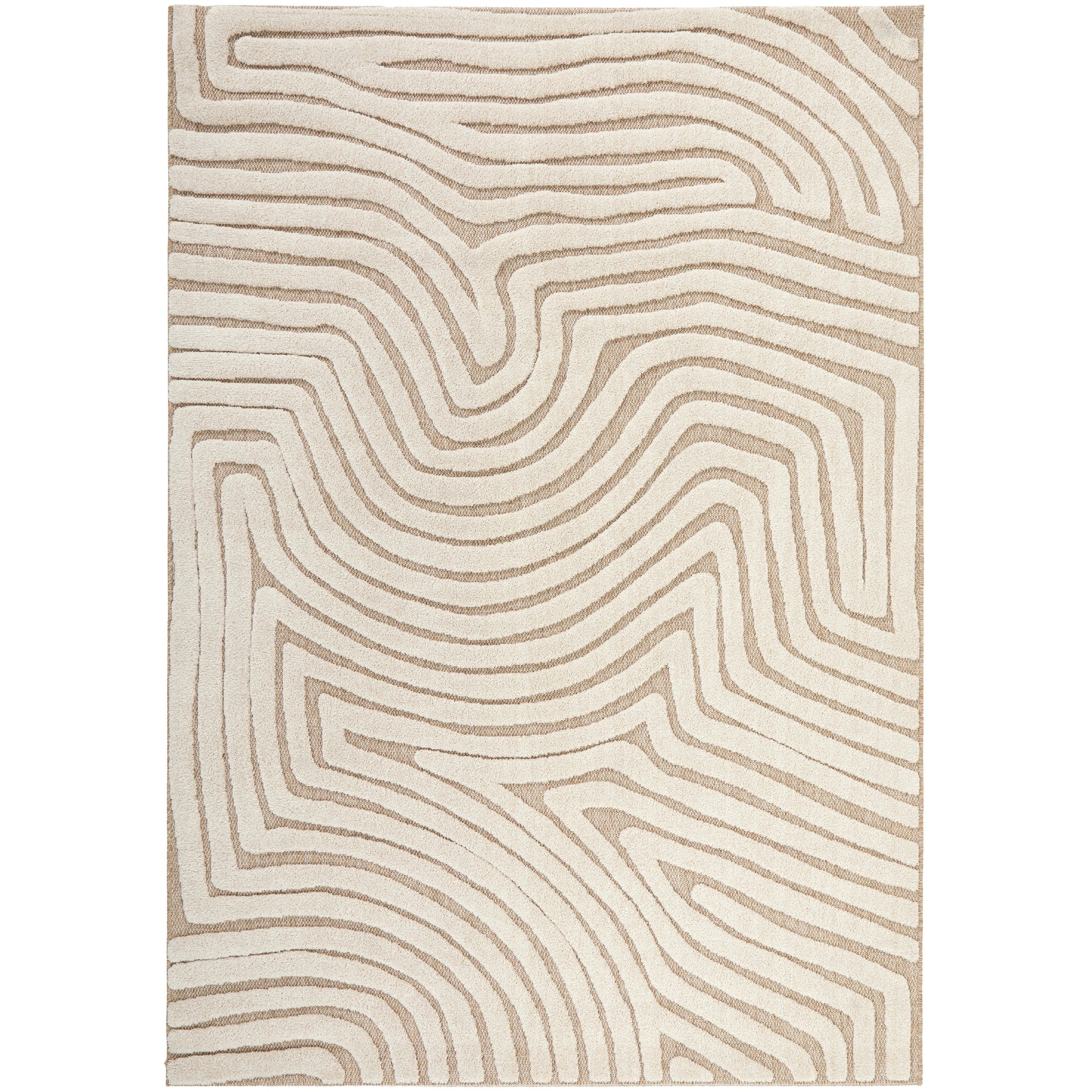 1 Common Ground Rugs Belmonte Tani 230x160cm - Medium Floor Rug - White, 1 of 8
