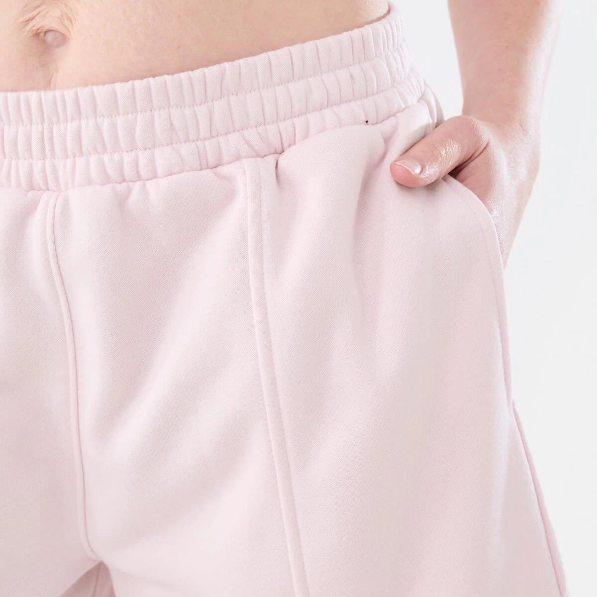 4 Active Womens Front Seam Fleece Shorts AURA PINK, 4 of 5