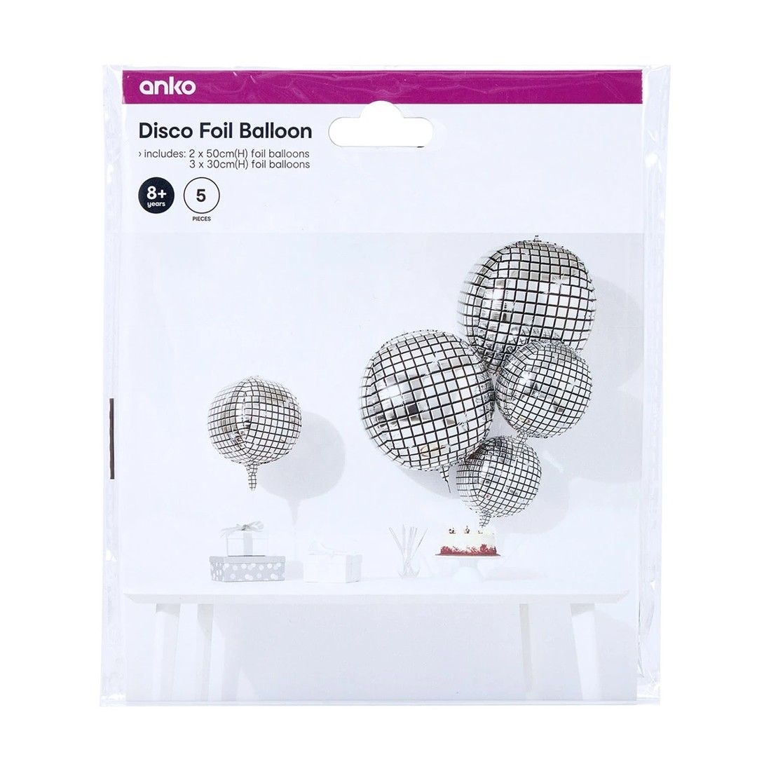 6 5 Pack Disco Foil Balloons, 6 of 6