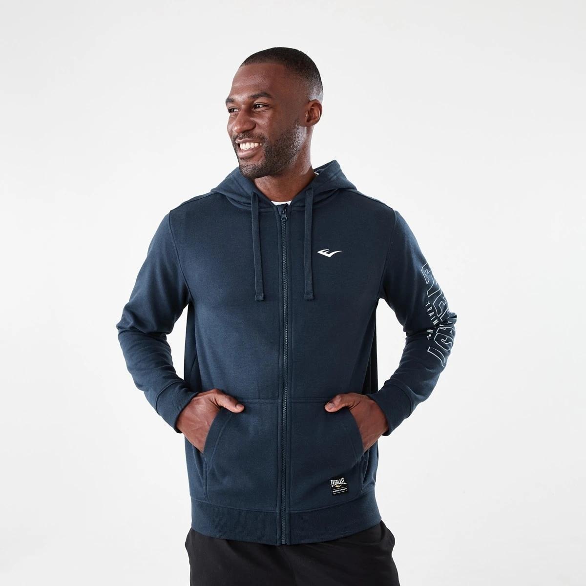 1 Everlast Mens Zip Through Hoodie EVER NAVY, 1 of 8