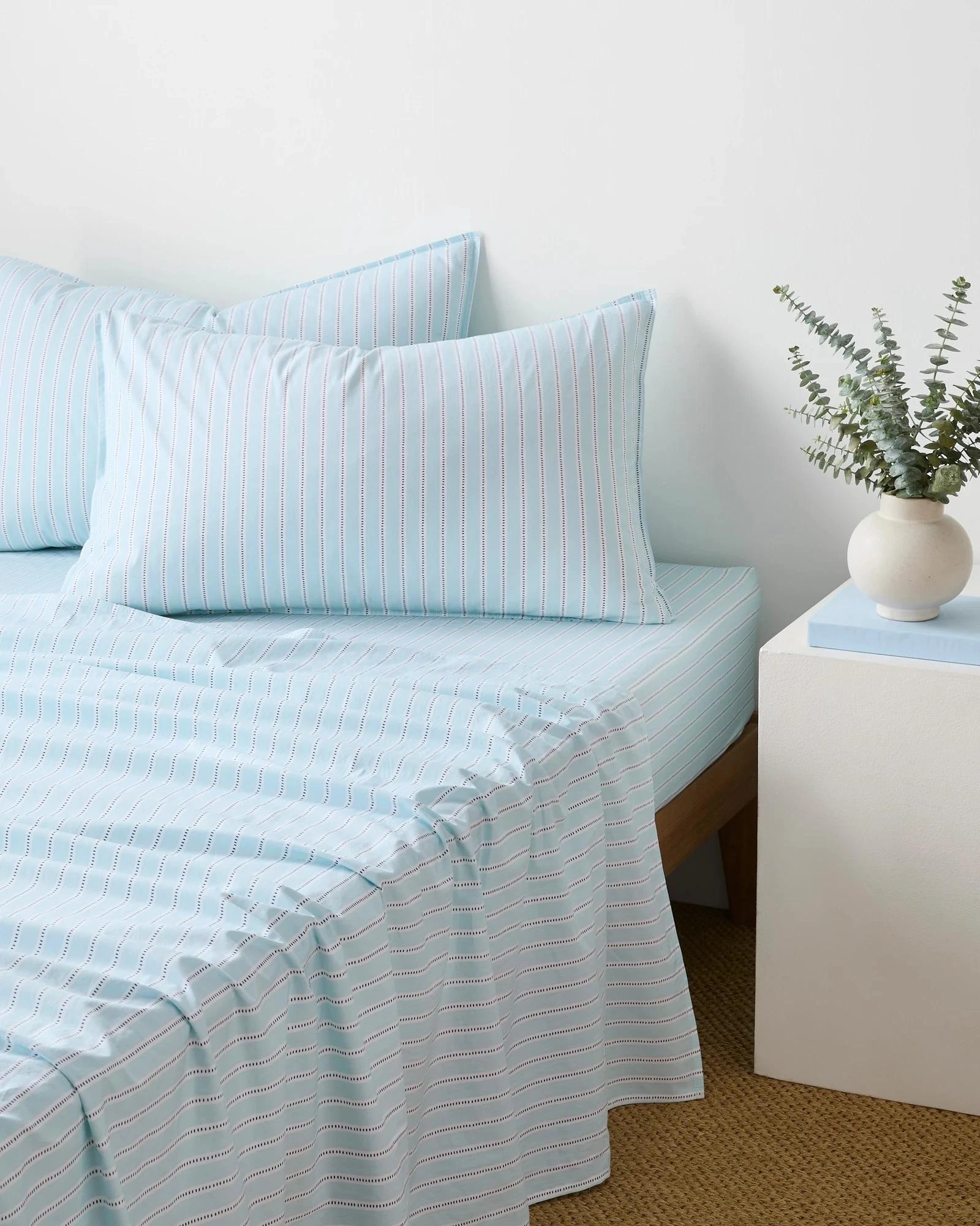 1 Target Bodie Australian Cotton Striped Sheet Set - Queen Bed - Green, 1 of 2