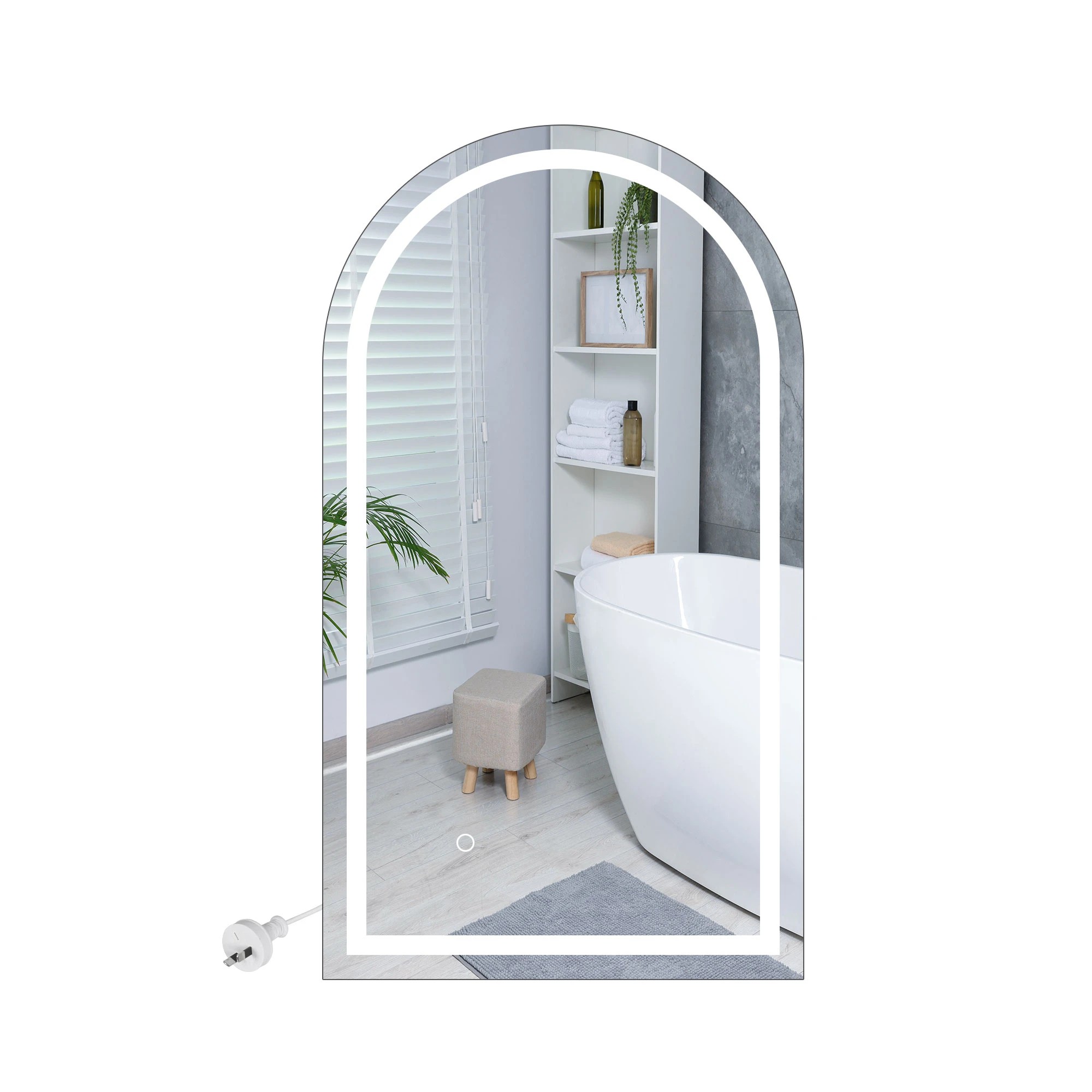 1 Emitto LED Wall Mirror Arch Anti-fog  50x90cm, 1 of 7