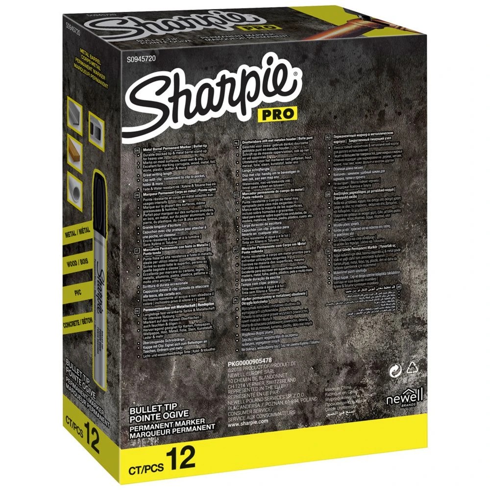 8 Sharpie Metal Permanent Marker Bullet Tip Black 12 Pack, 8 of 8
