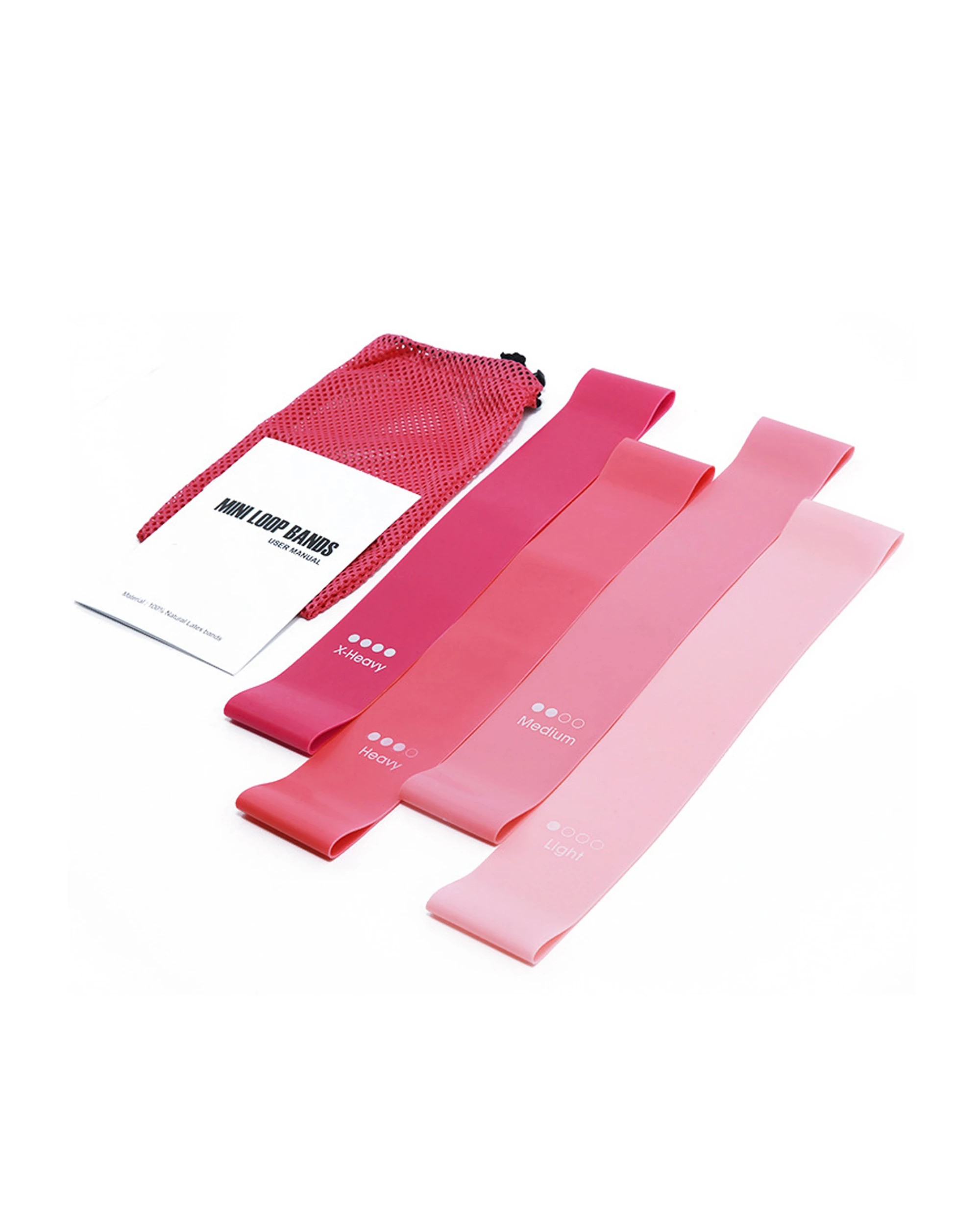 1 TODO Exercise Pilates Yoga Loop Resistance Band Workout Physio Stretch Aerobics 4 Set - Pink, 1 of 3