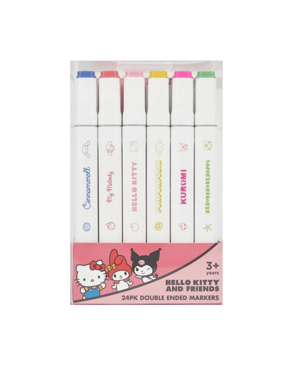 24 Pack Hello Kitty and Friends Double Ended Markers