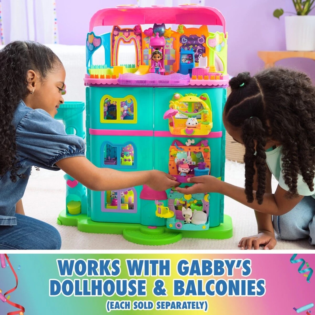 3 Gabby's Dollhouse Gabby's Party Room Playset, 3 of 9