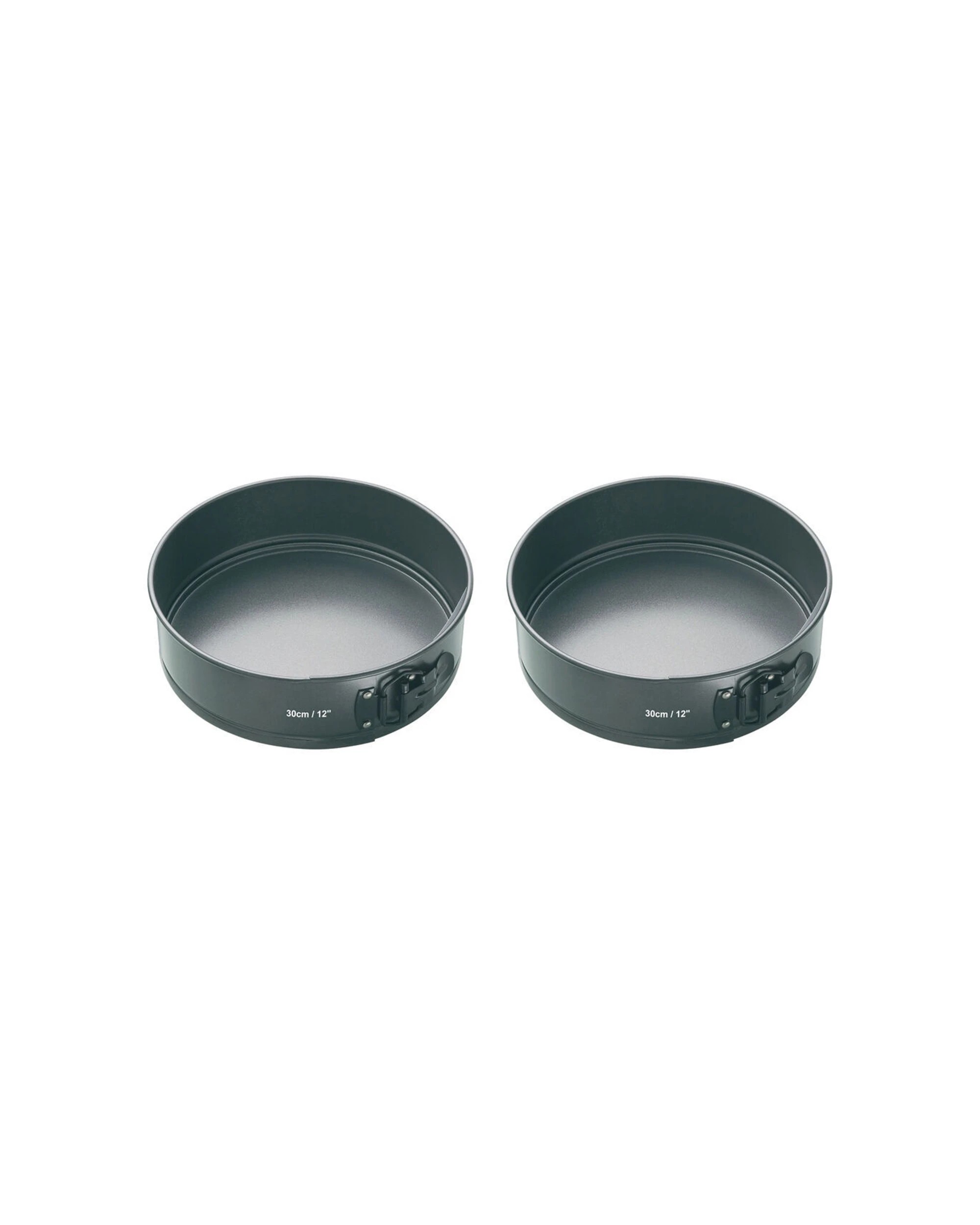 1 Mastercraft 30cm Springform Non-Stick Heavy Base Round Cake Pan 2PK - Black, 1 of 7