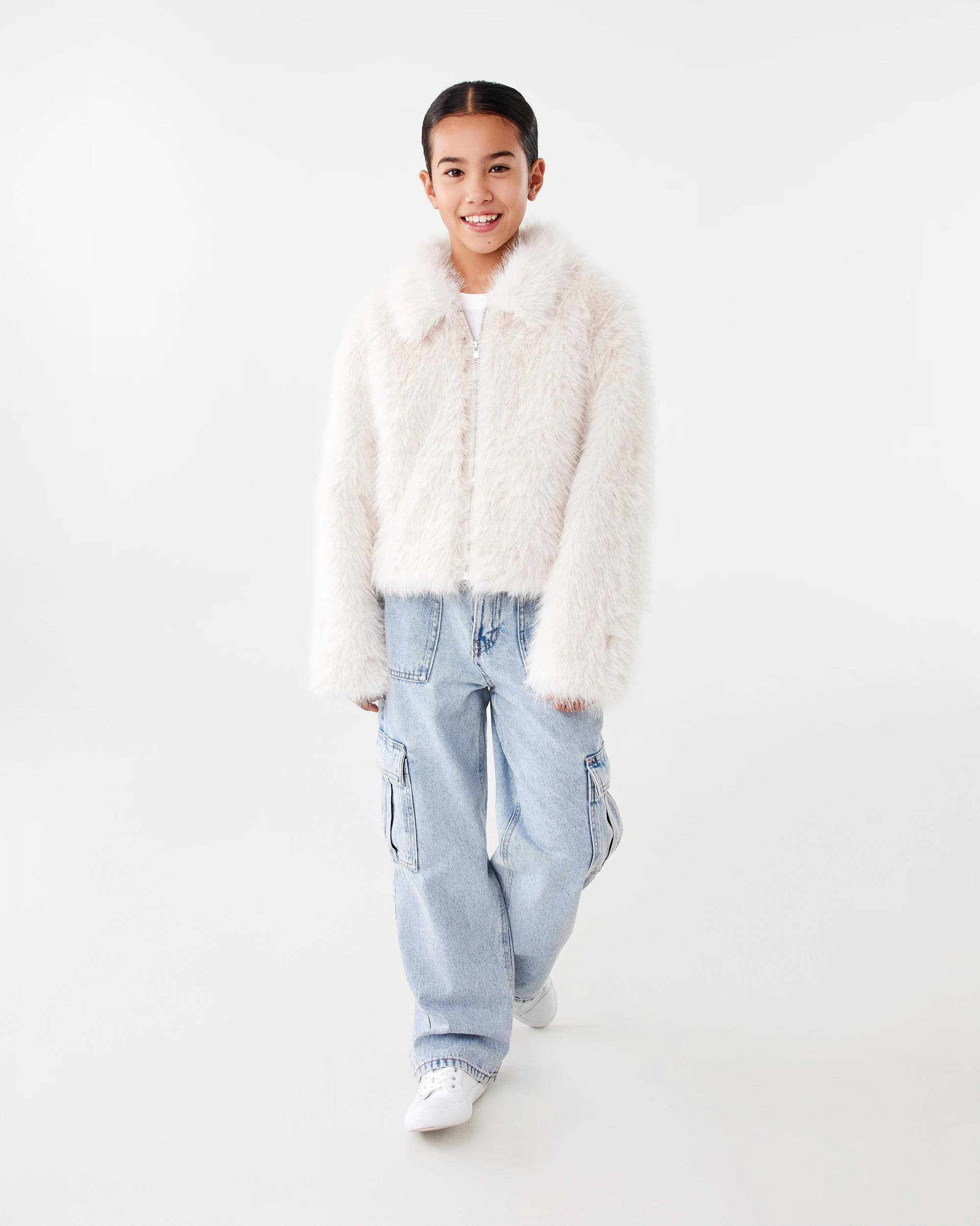 7 Faux Fur Jacket Ecru, 7 of 8