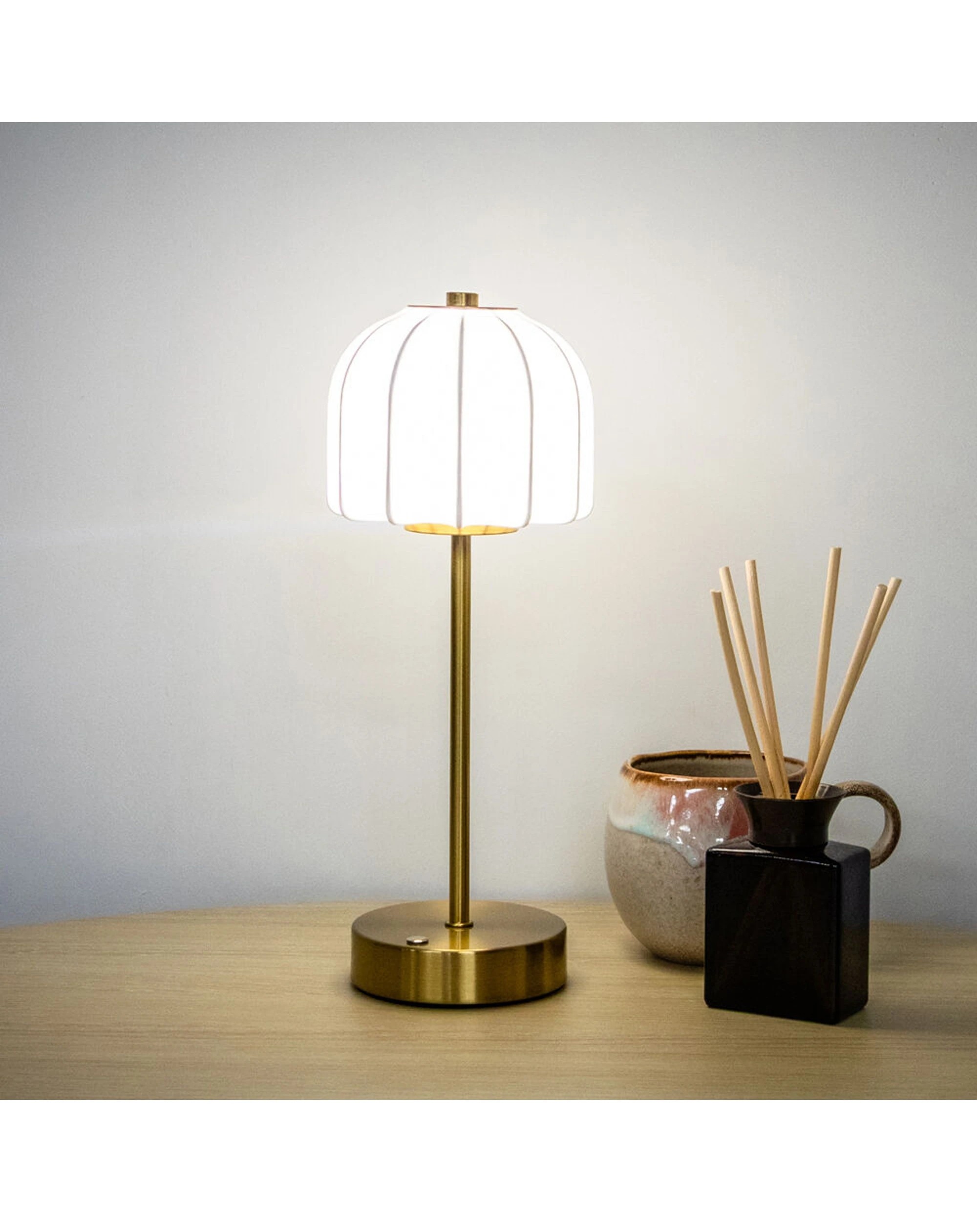 8 Boyle Rechargeable LED Table Lamp Silk Umbrella Shade Adjustable Lighting - Multi, 8 of 9