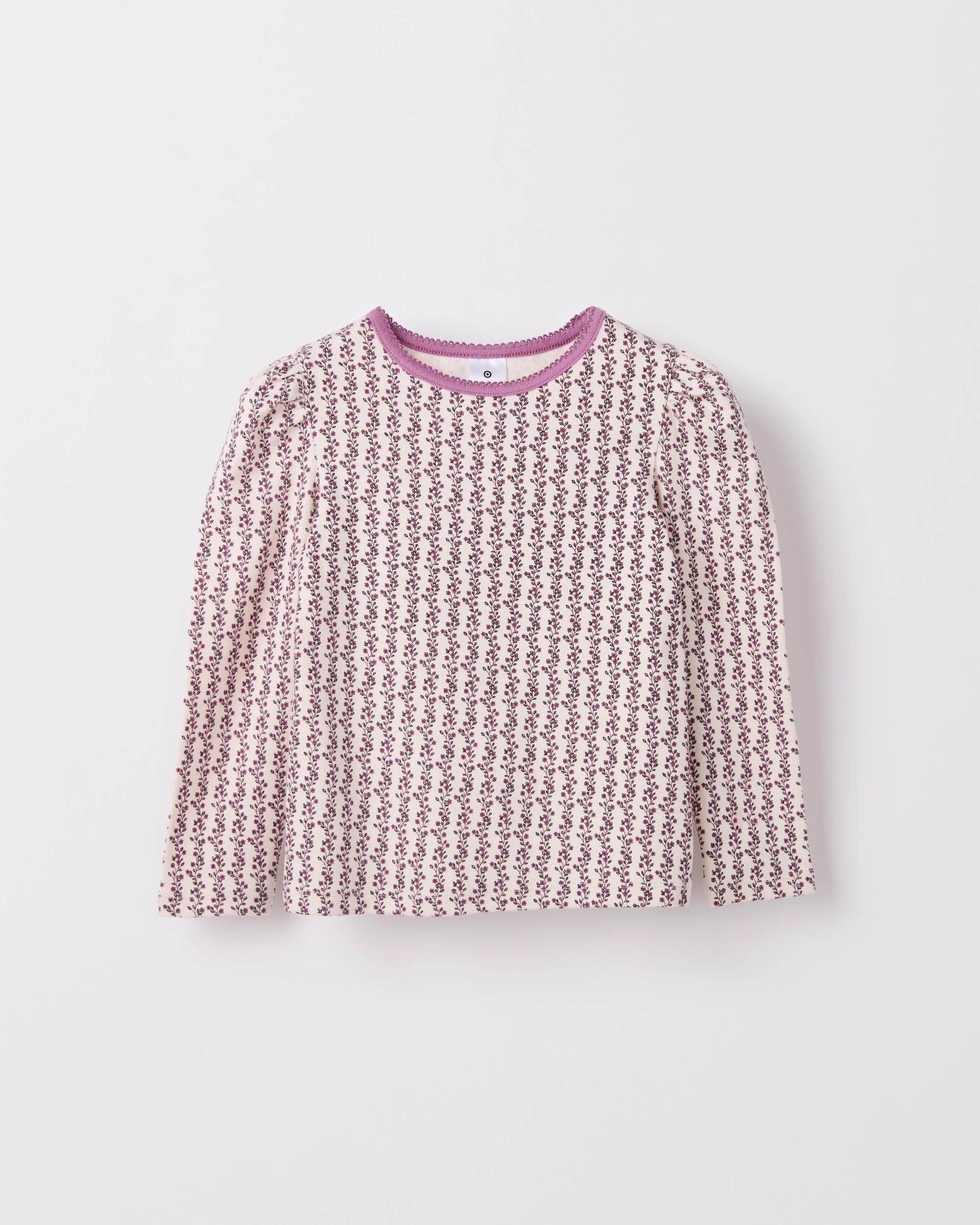 5 Target Kids Australian Cotton Long Sleeve Pointelle Top DITSY AOP, 5 of 6
