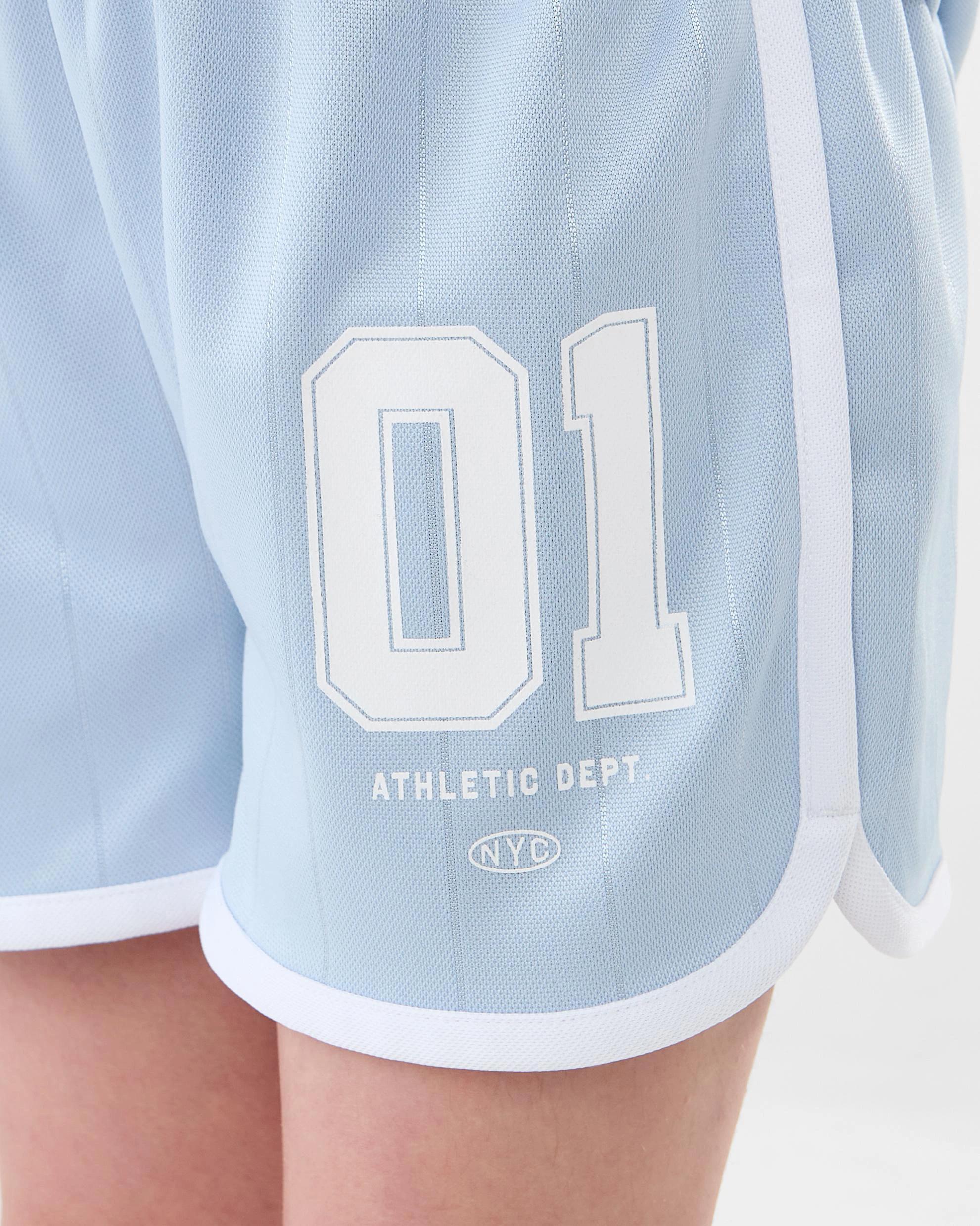 4 Mesh Sporty Shorts Blue Typo, 4 of 6