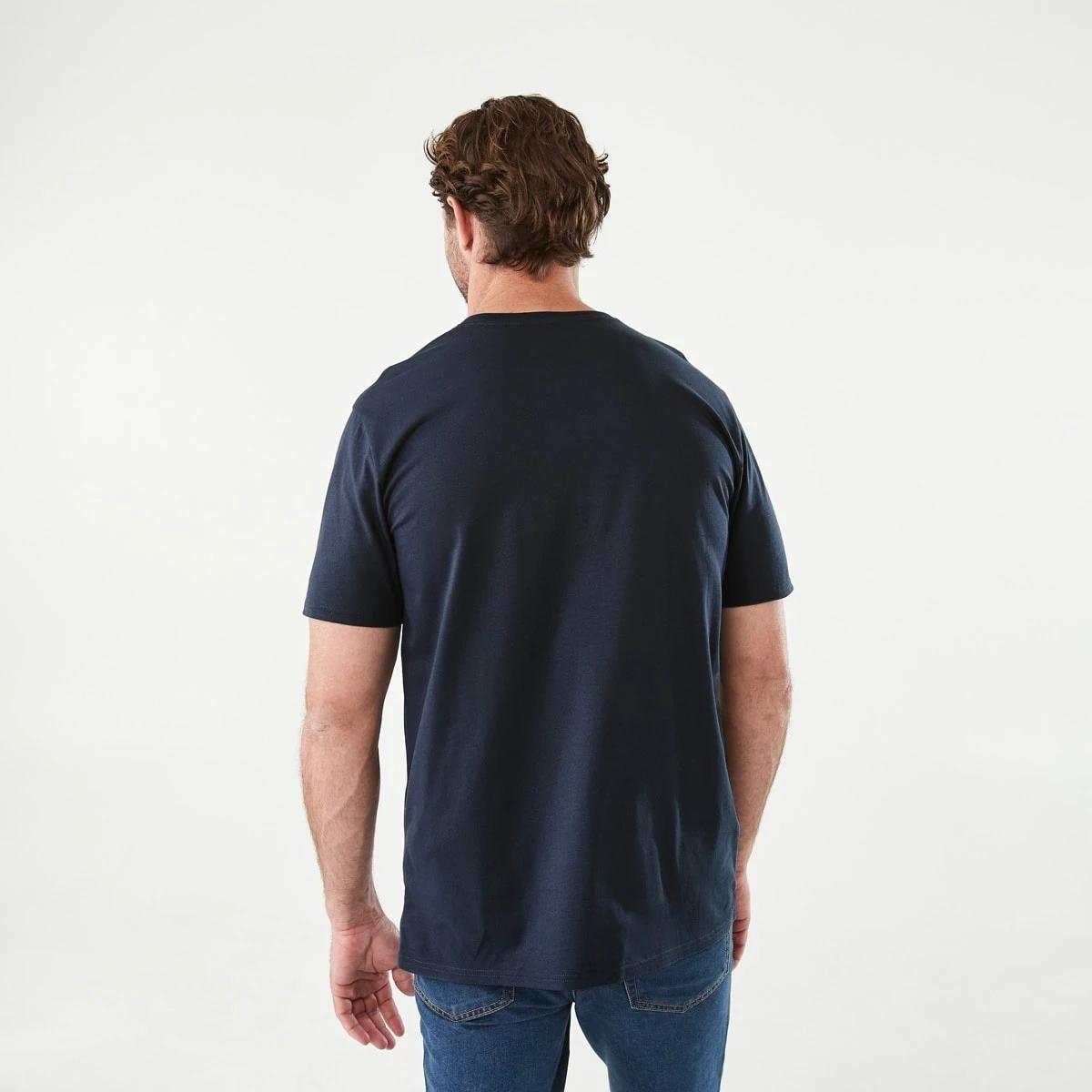 3 Plain Crew Neck T-shirt BLUE NIGHTS, 3 of 6