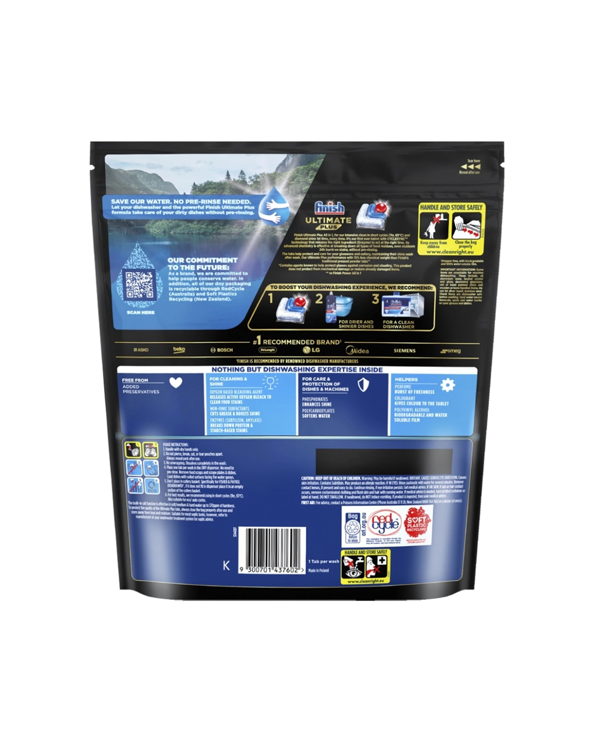 3 Finish Powerball Ultimate Plus All In 1 Dishwashing Tablets 3 x 45PK, 3 of 3