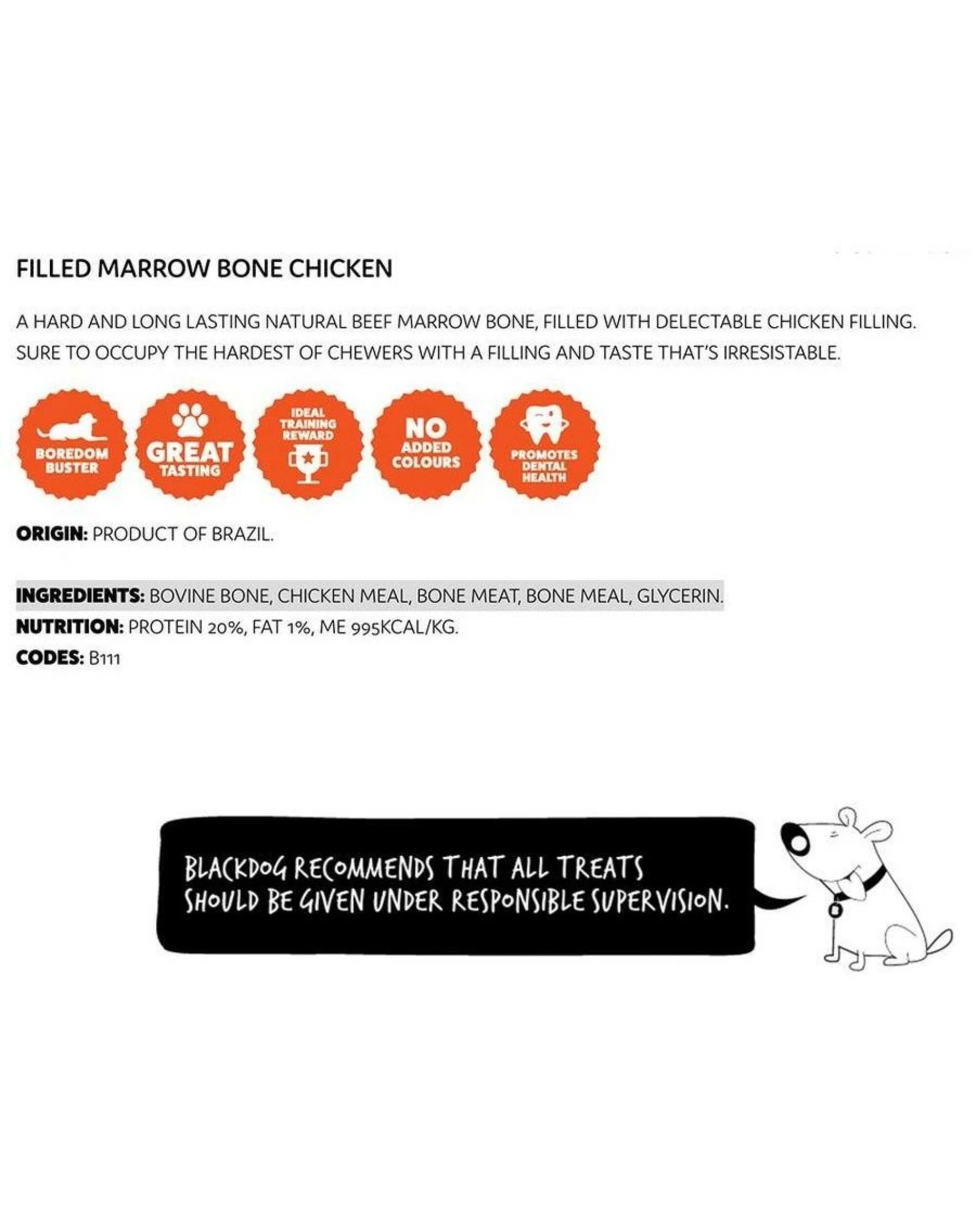 2 Black Dog Chicken Filled Bone 5 Inch Treats, 2 of 2