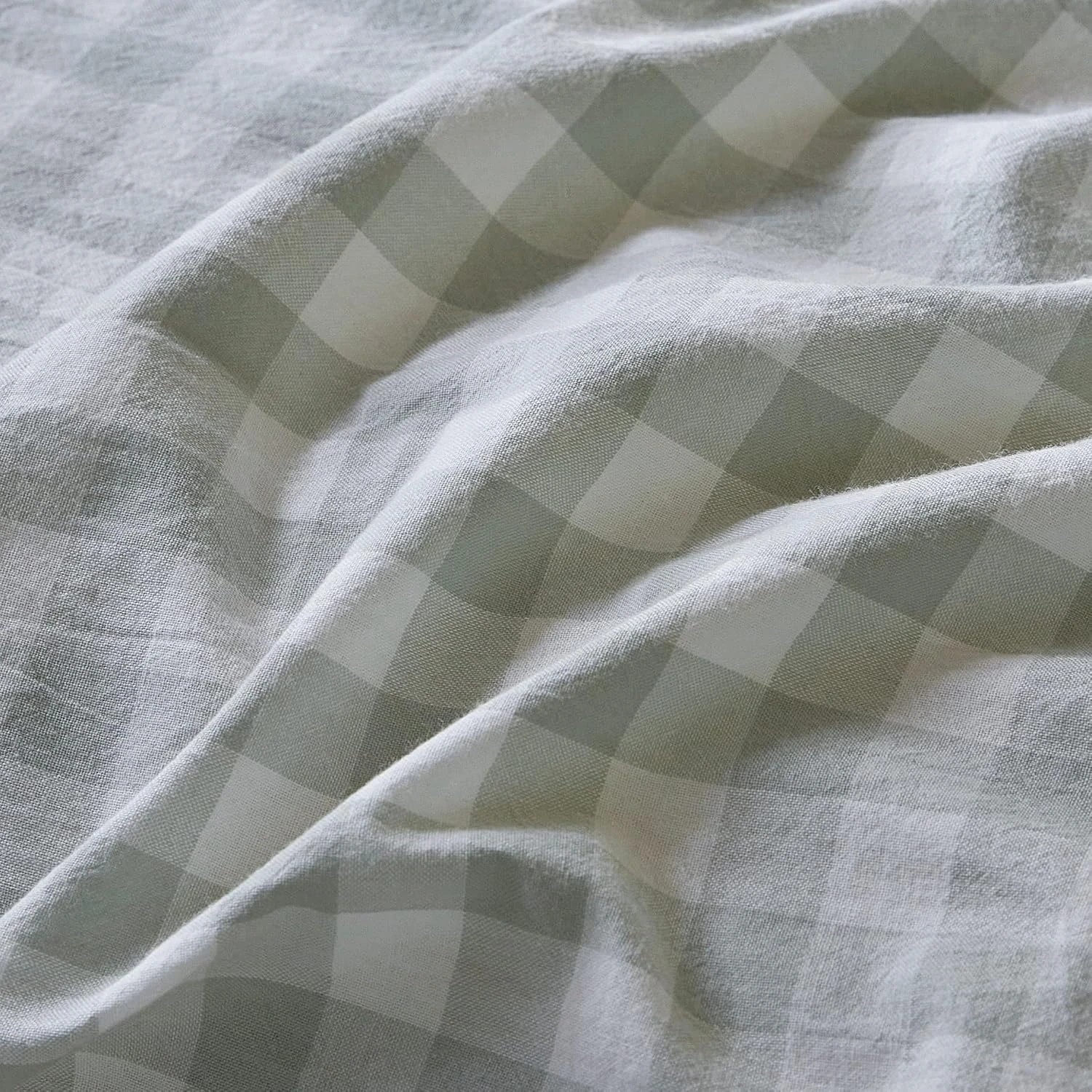 3 Gioia Casa Yarn-Dyed Vintage Washed Cotton Sheet Set - Queen Bed - Sage, 3 of 4