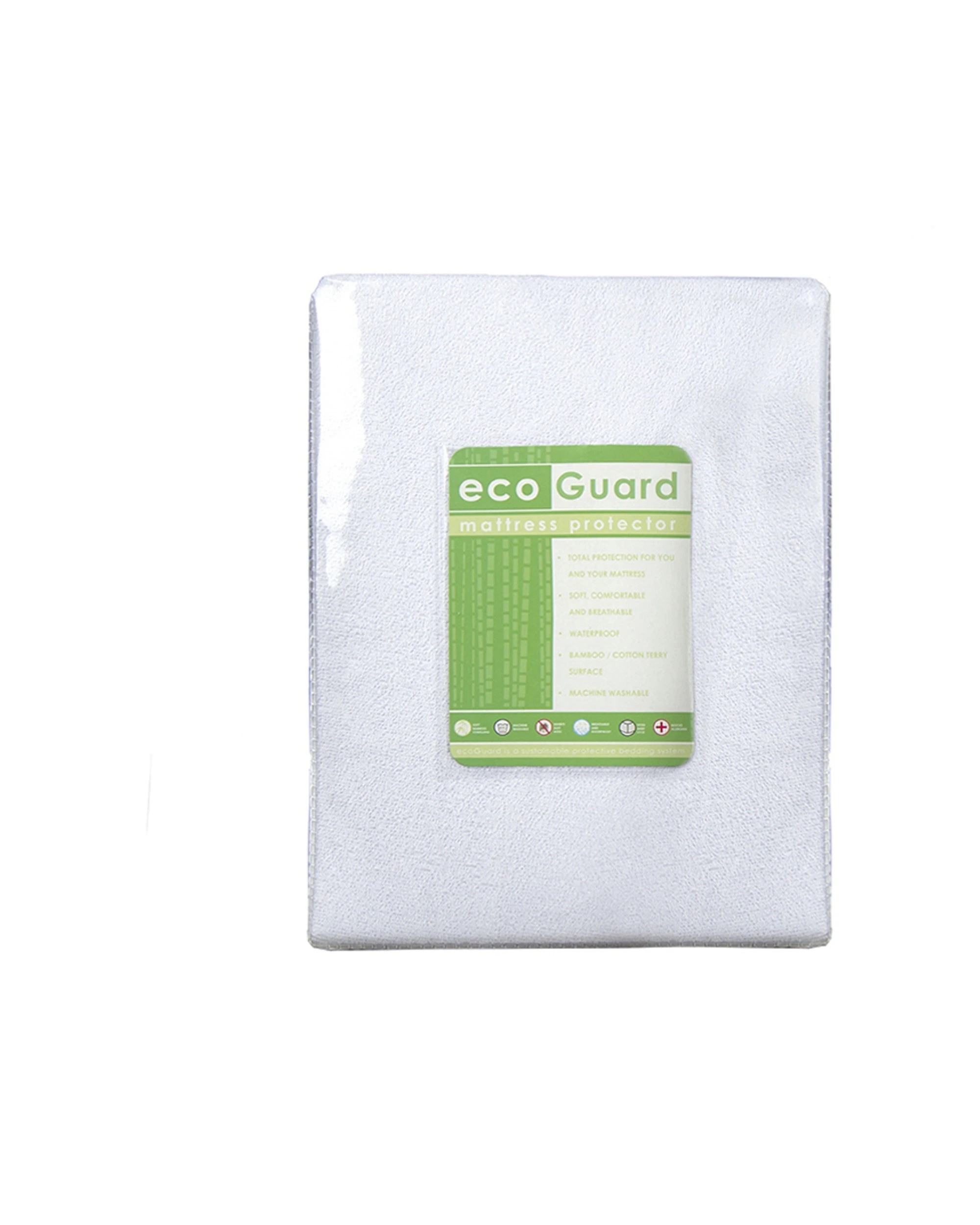 2 Bambury Eco-Guard Mattress Protector Soft Bonded Home - Double Bed - White, 2 of 2