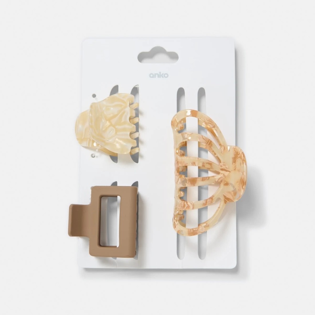 4 3 Pack Mix Statement Claw Hair Clips, 4 of 4