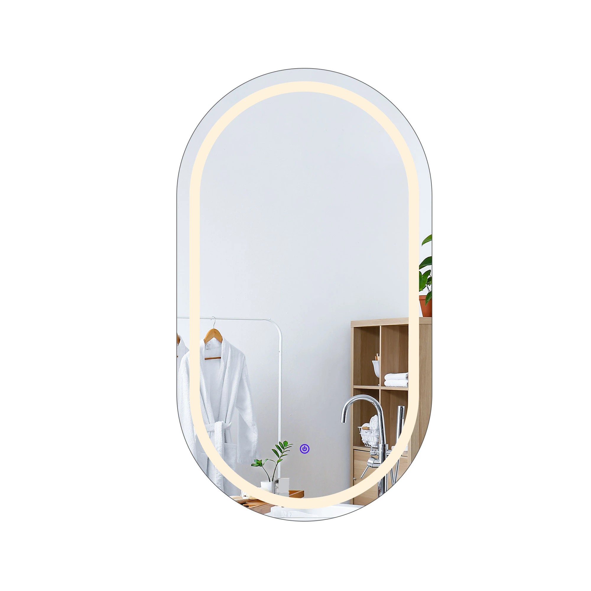 2 Emitto LED Wall Mirror Oval  50x90cm, 2 of 7