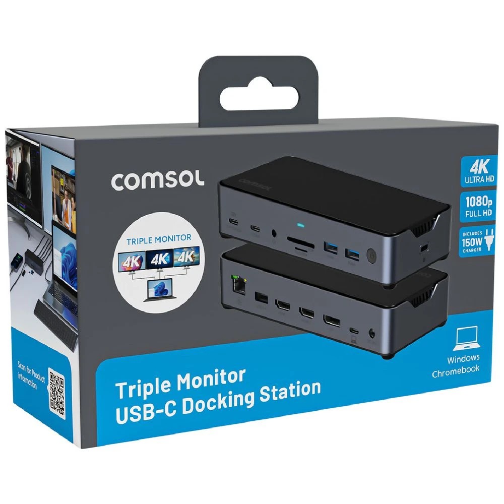 2 Comsol Triple Monitor USB-C Docking Station, 2 of 7
