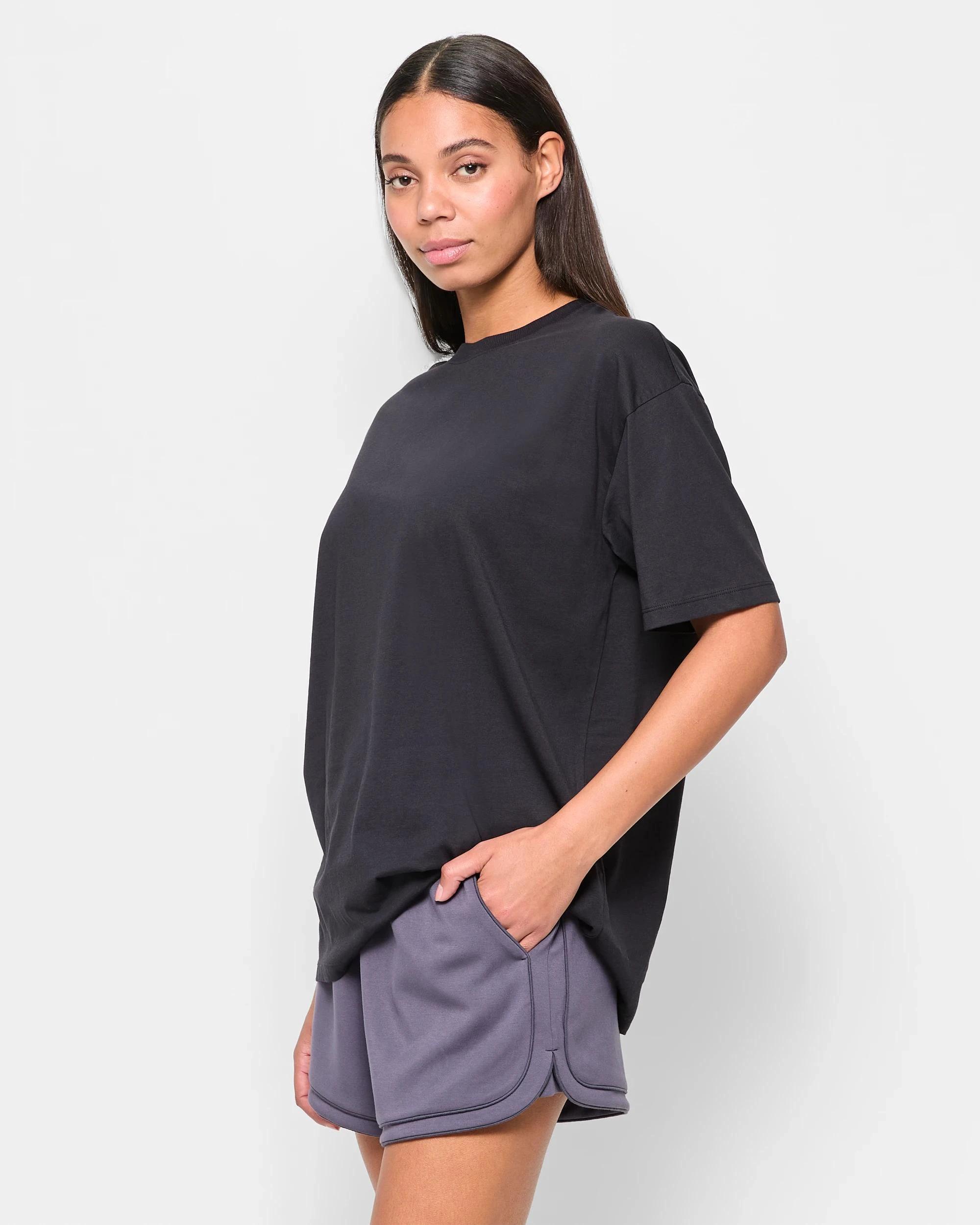 3 Target Active Australian Cotton Oversized Jersey T-shirt BLACK, 3 of 5