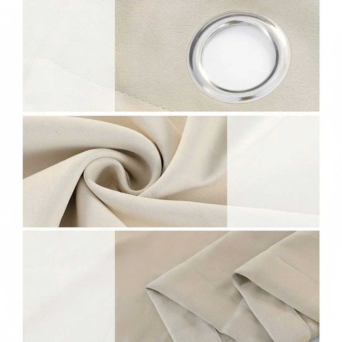 7 Artiss 2X Blockout Curtains Eyelet 240x230cm - Beige, 7 of 7