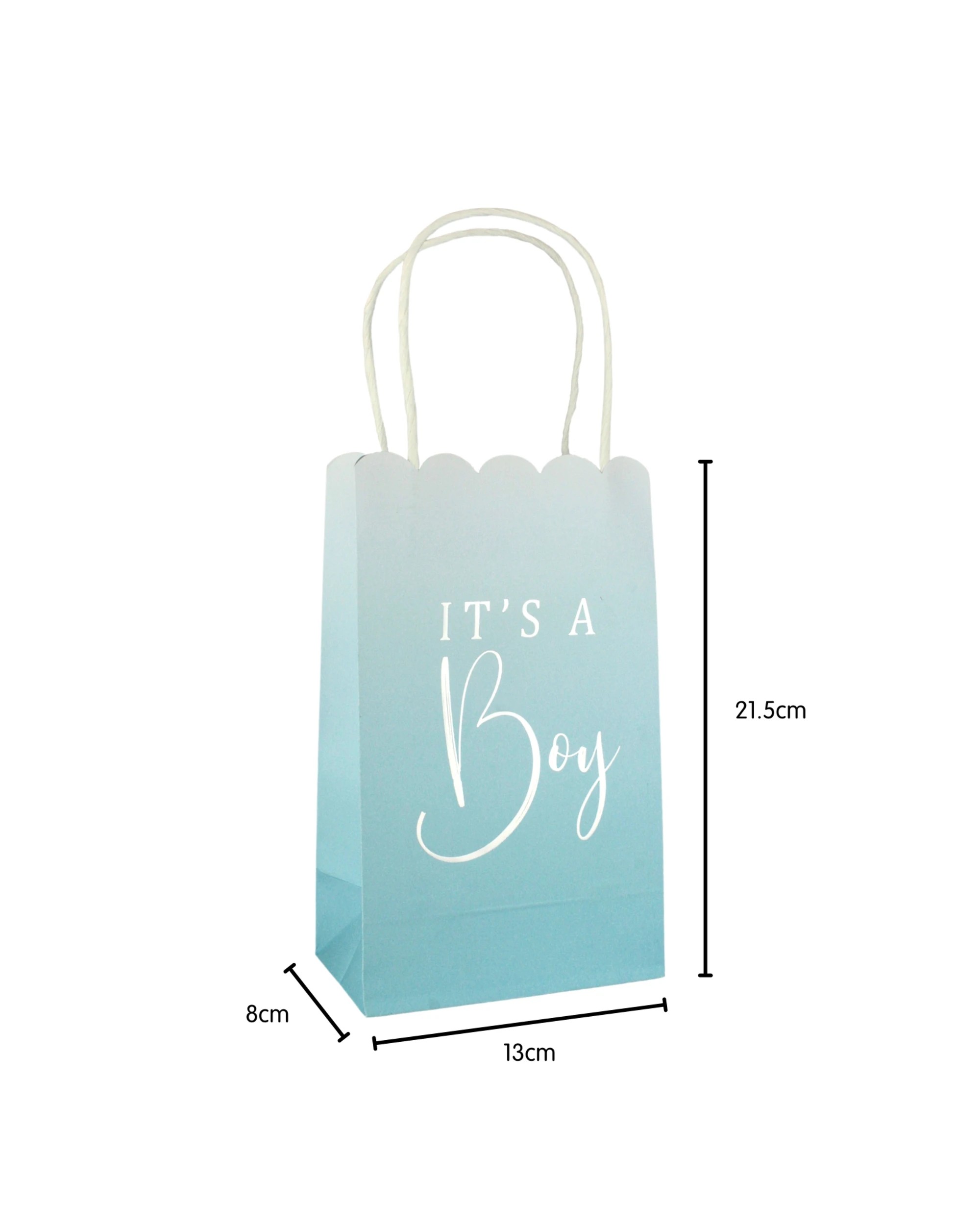 2 Alpen Ombre Blue It's A Boy Paper Gift Bags Pack of 5 - Blue, 2 of 4