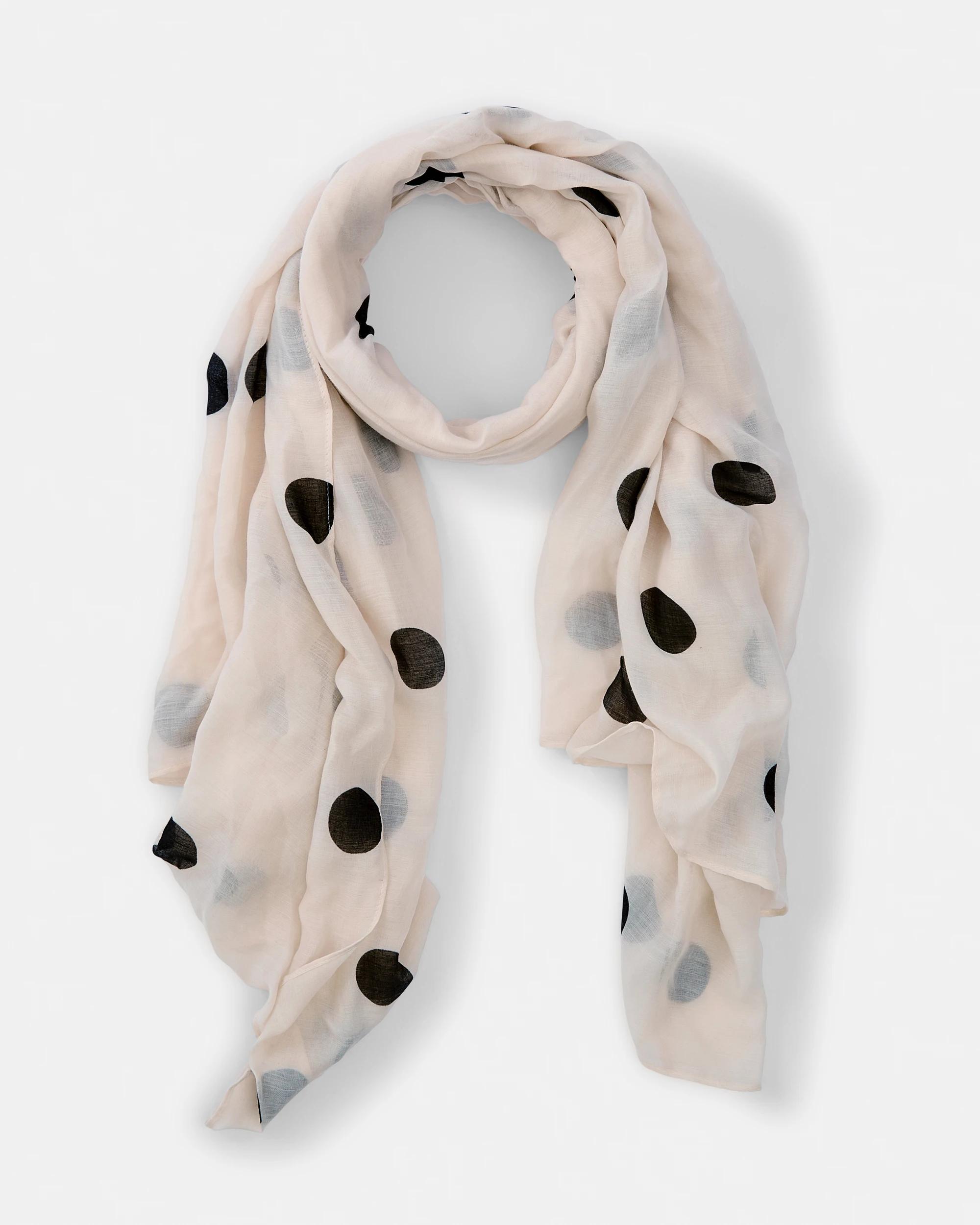 1 Large Lightweight Scarf Polka Dot, 1 of 3