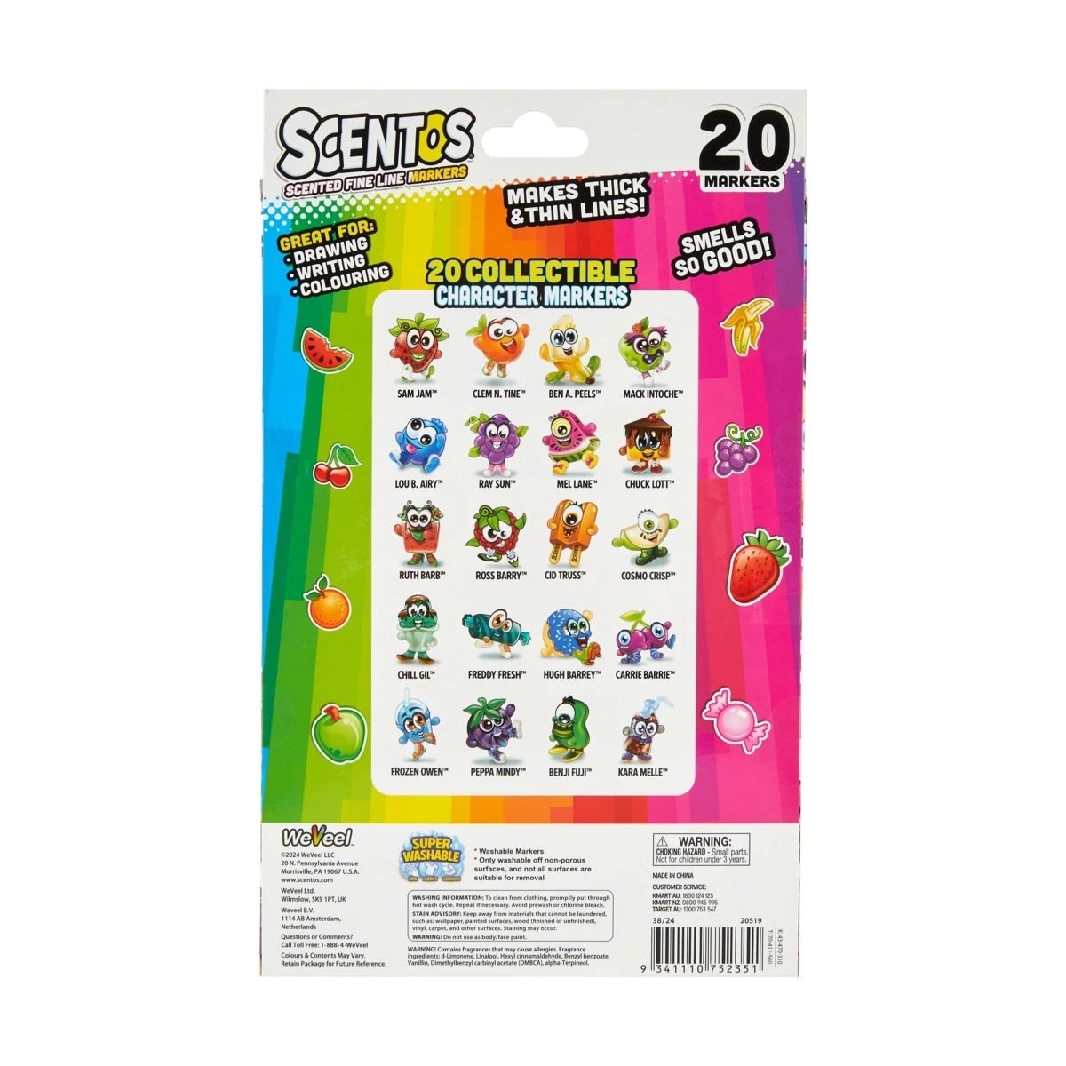 5 20 Pack Scentos Scented Fine Line Markers, 5 of 5
